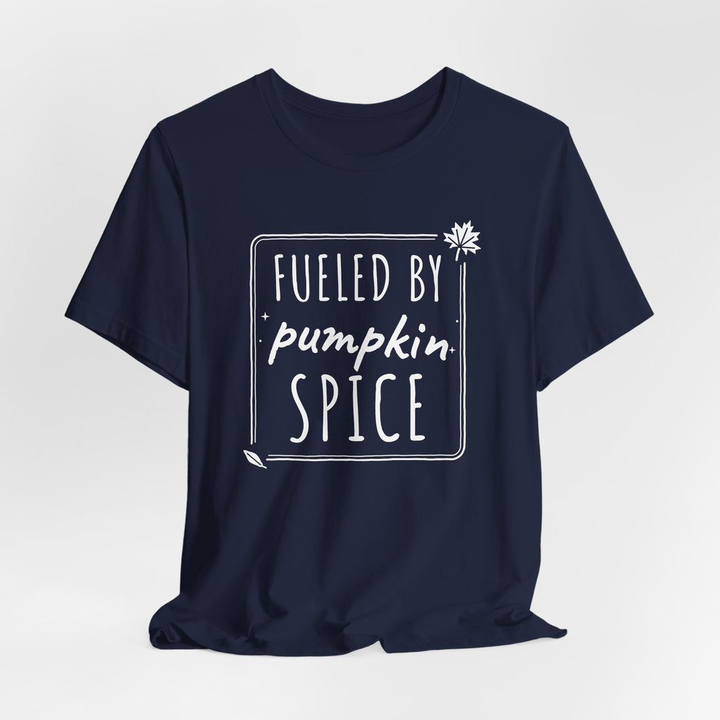 Fueled By Pumpkin Spice Box Tee | Fall Gym Shirt