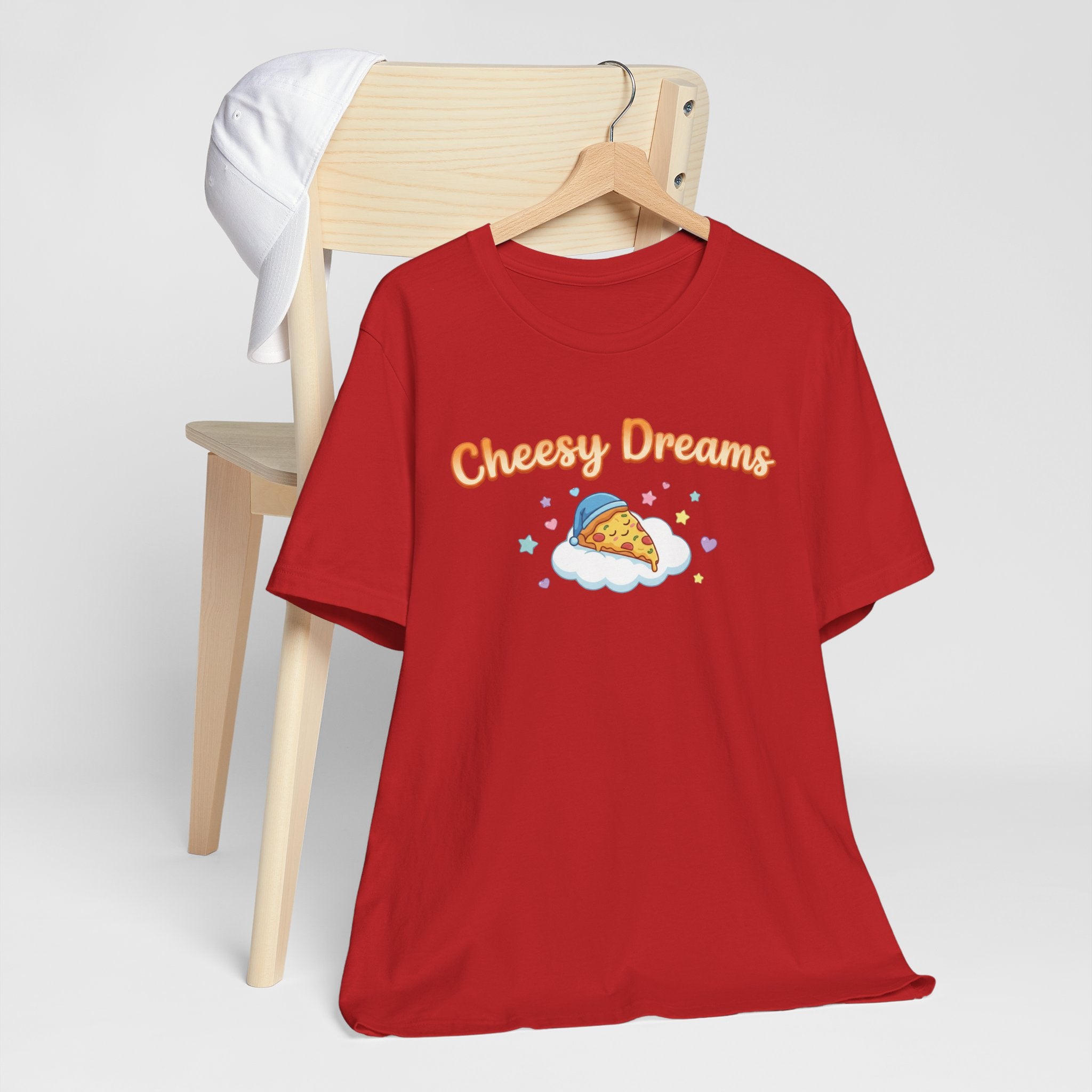 Cheesy Dreams Pizza T-Shirt – Cozy Food Humor Graphic Tee