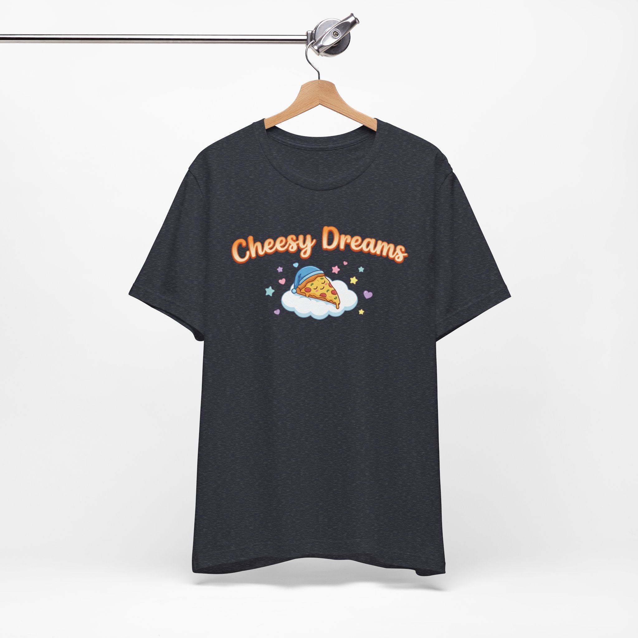 Cheesy Dreams Pizza T-Shirt – Cozy Food Humor Graphic Tee