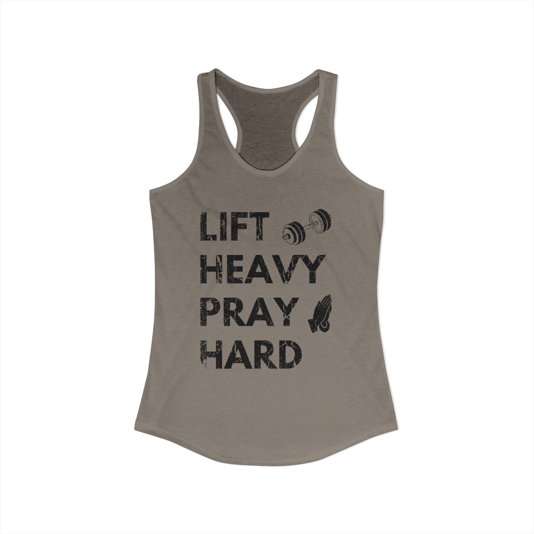 Lift Heavy Pray Hard Women’s Racerback Tank