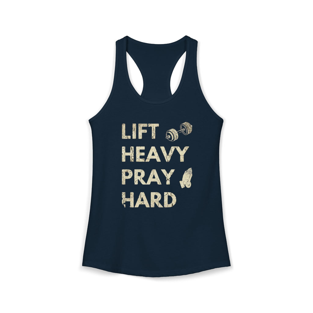 Lift Heavy Pray Hard Women’s Racerback Tank