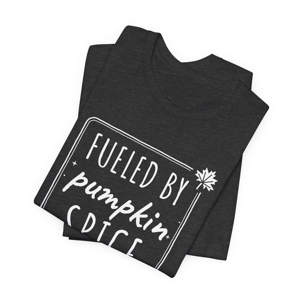 Fueled By Pumpkin Spice Box Tee | Fall Gym Shirt
