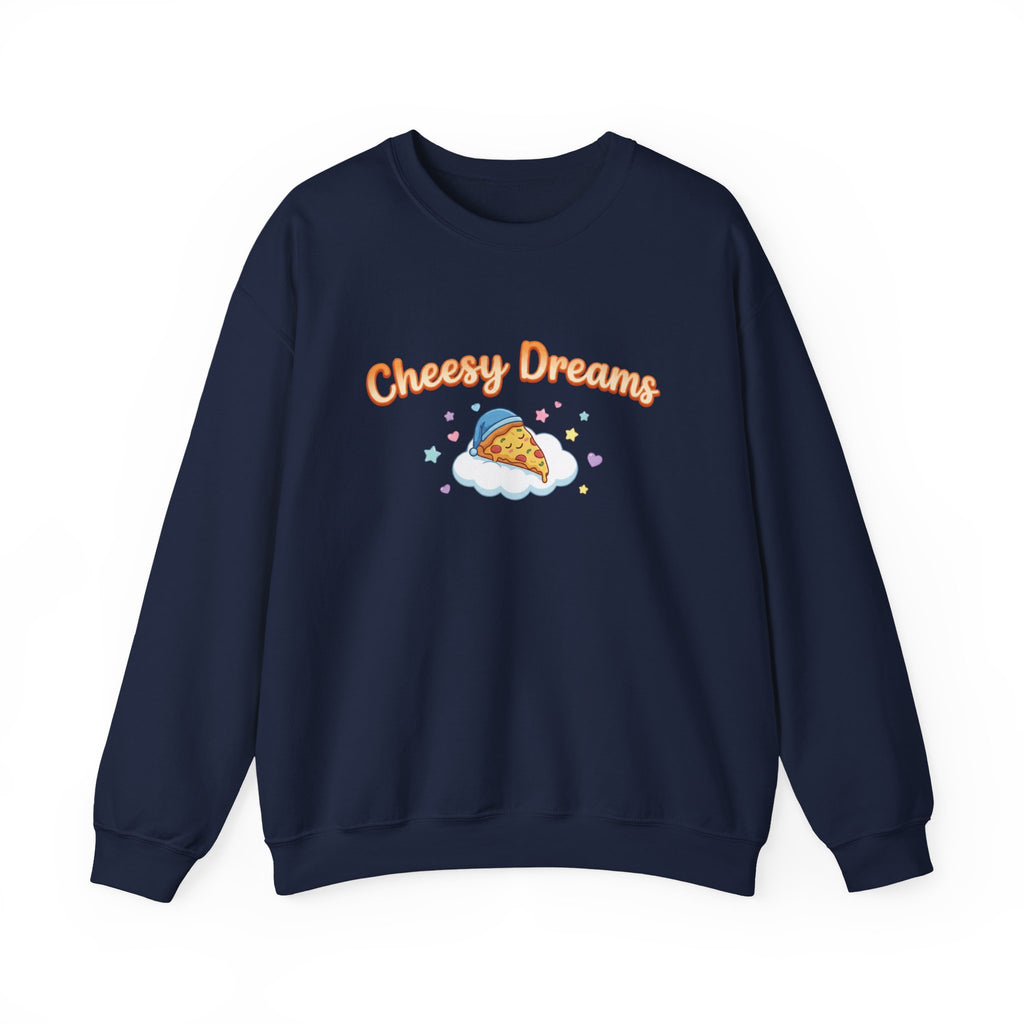Cheesy Dreams Pizza Sweatshirt – Cozy Food Humor Crewneck