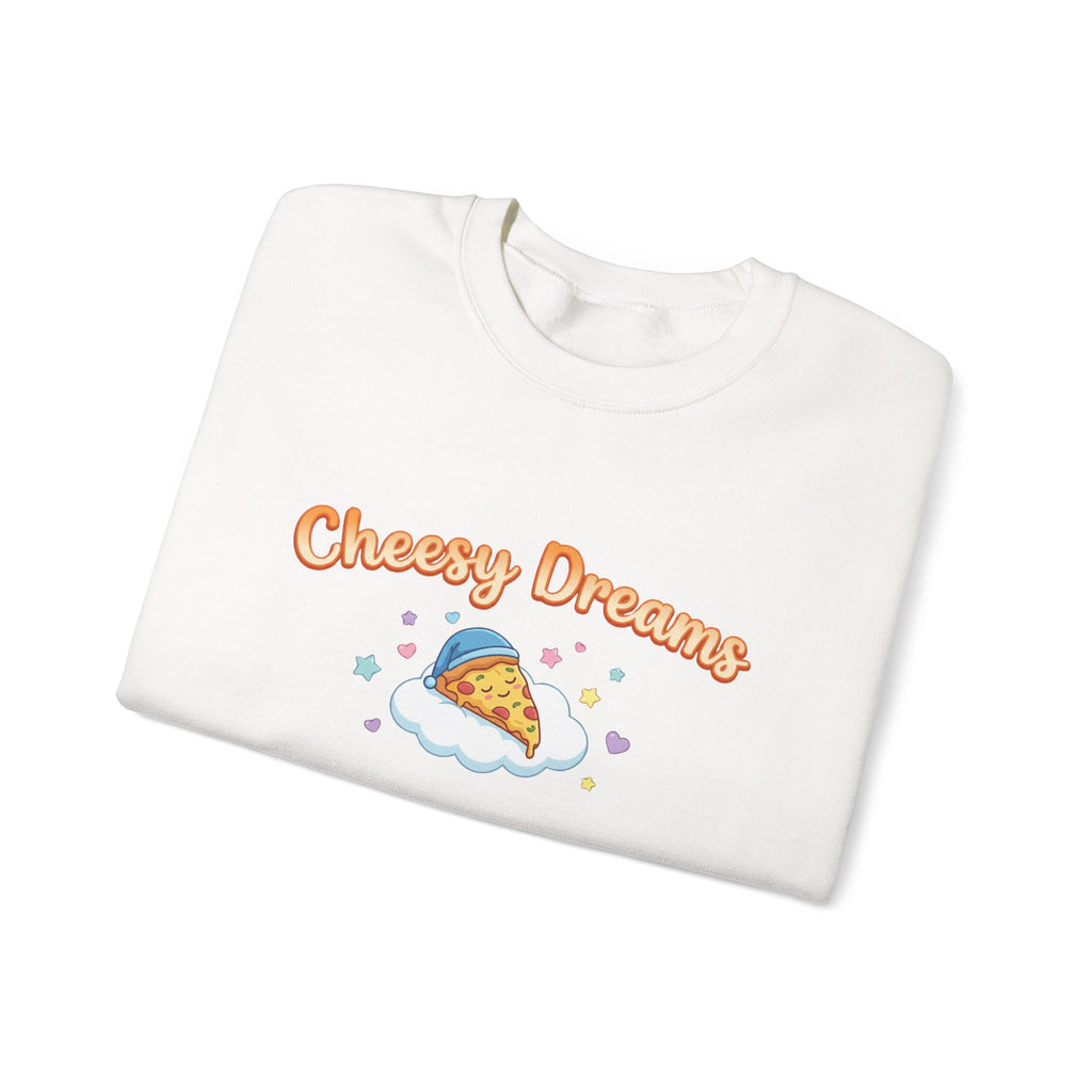 Cheesy Dreams Pizza Sweatshirt – Cozy Food Humor Crewneck