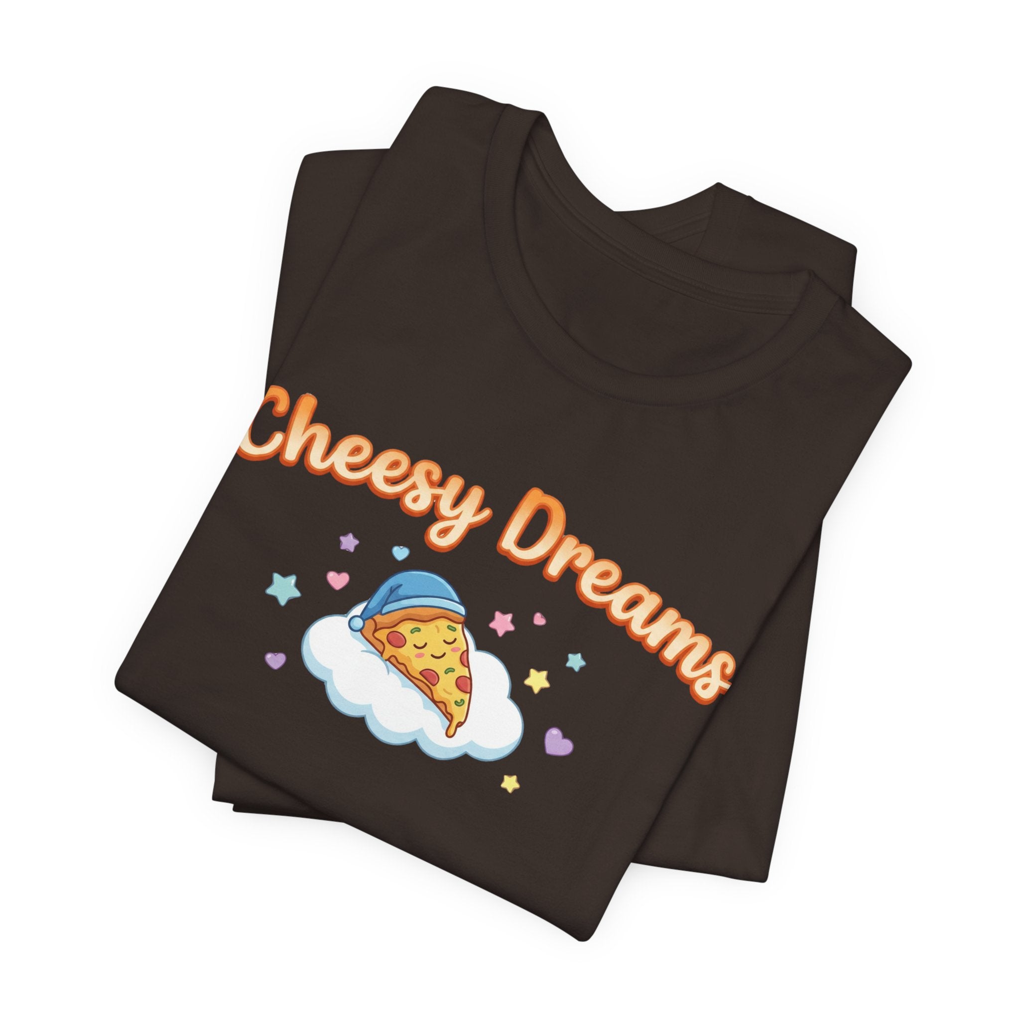 Cheesy Dreams Pizza T-Shirt – Cozy Food Humor Graphic Tee