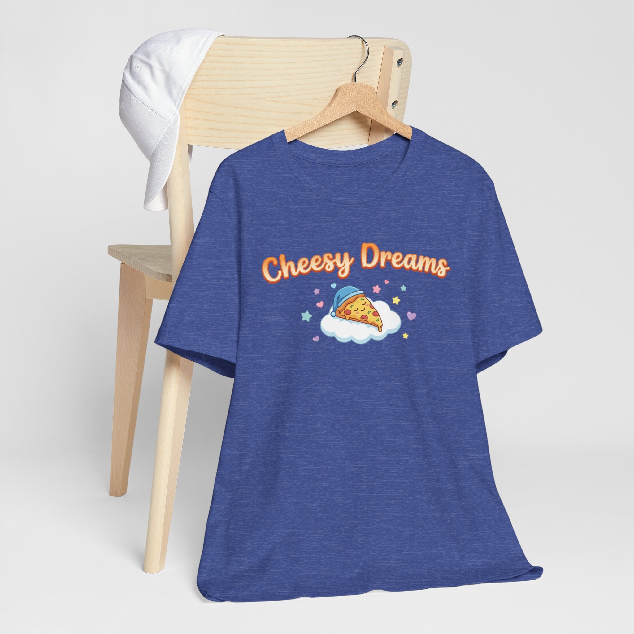 Cheesy Dreams Pizza T-Shirt – Cozy Food Humor Graphic Tee