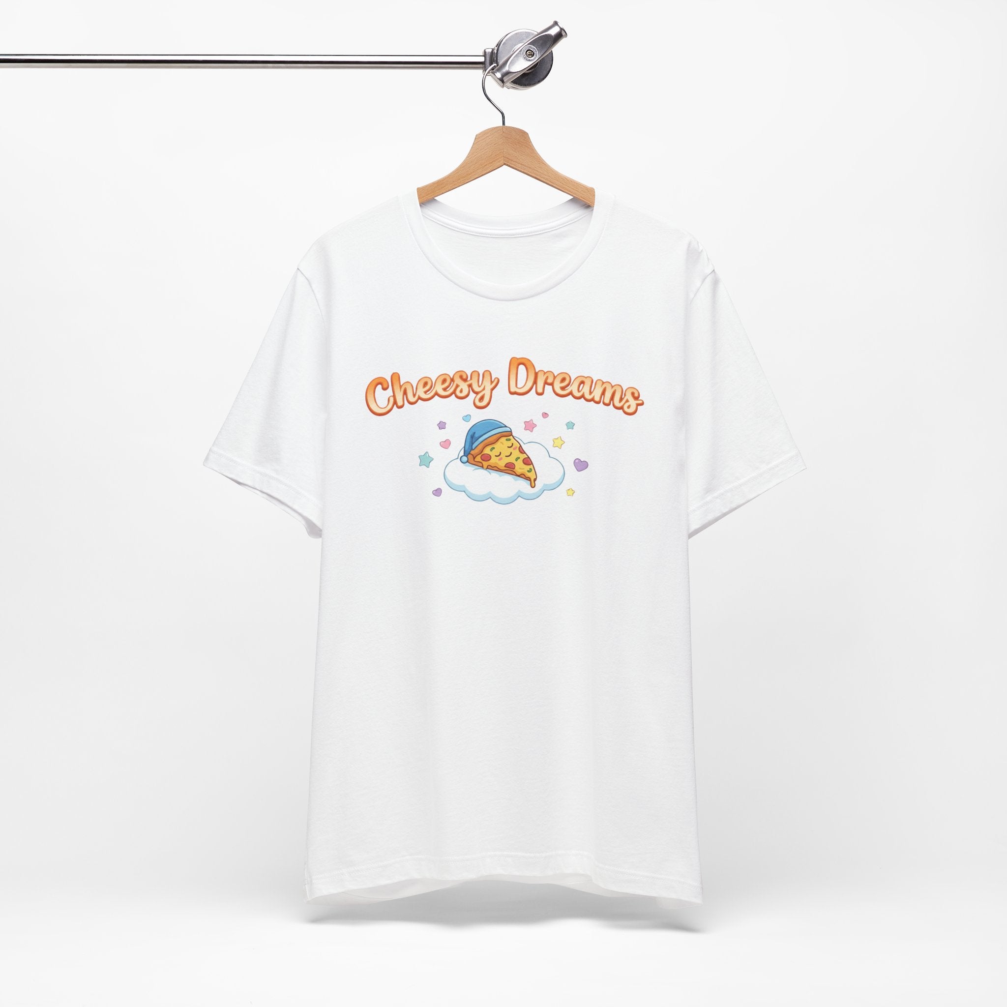 Cheesy Dreams Pizza T-Shirt – Cozy Food Humor Graphic Tee
