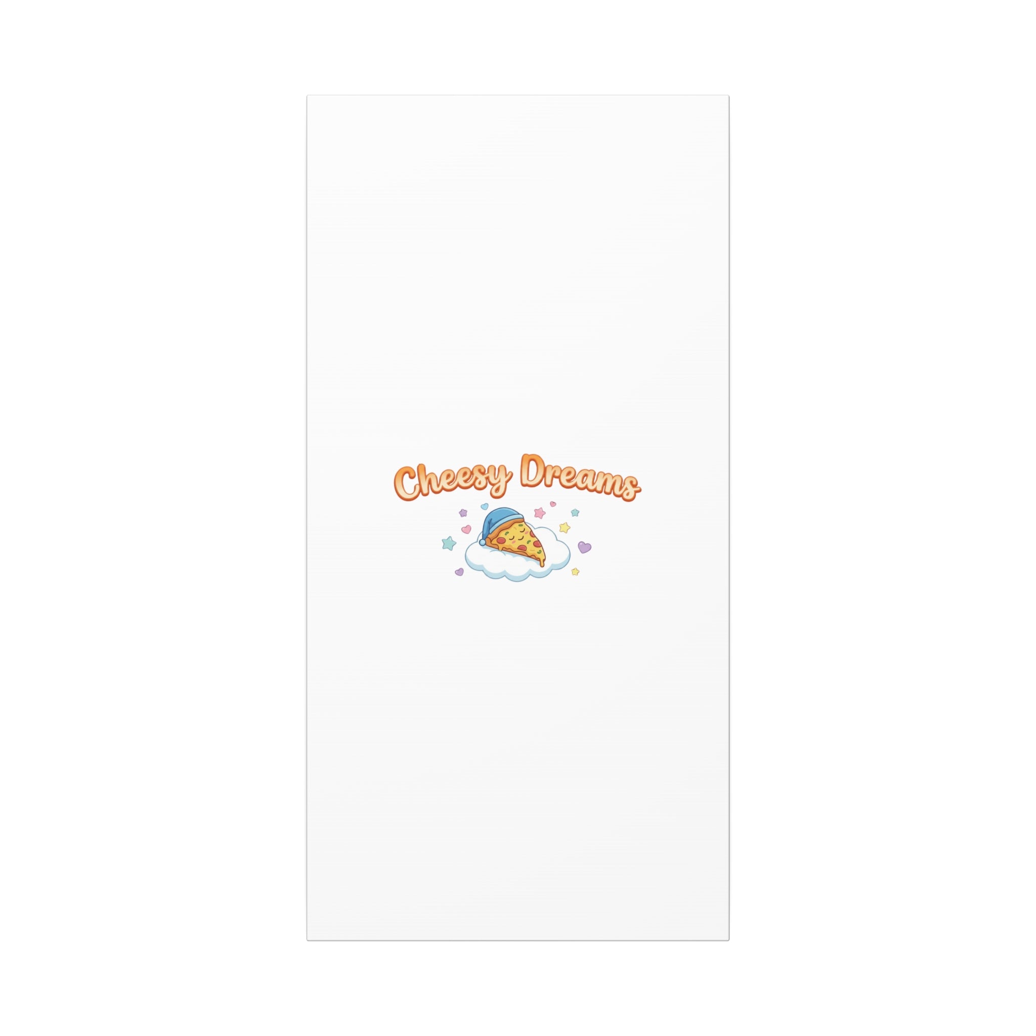Cheesy Dreams Kawaii Pizza Canvas Wall Art