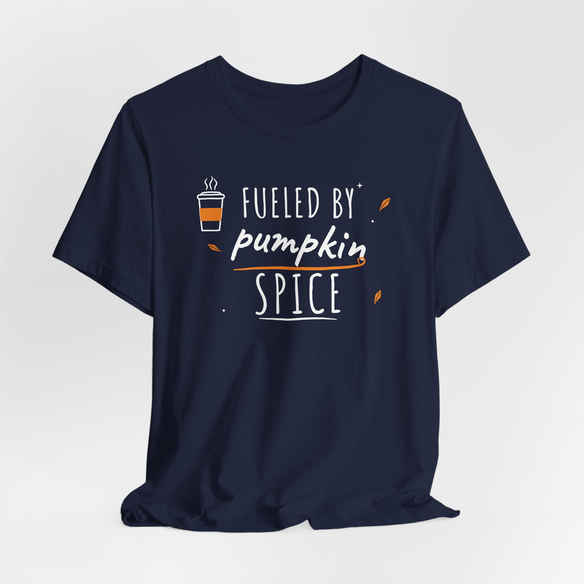 Fueled By Pumpkin Spice Latte Art Tee | Fall Gym Shirt