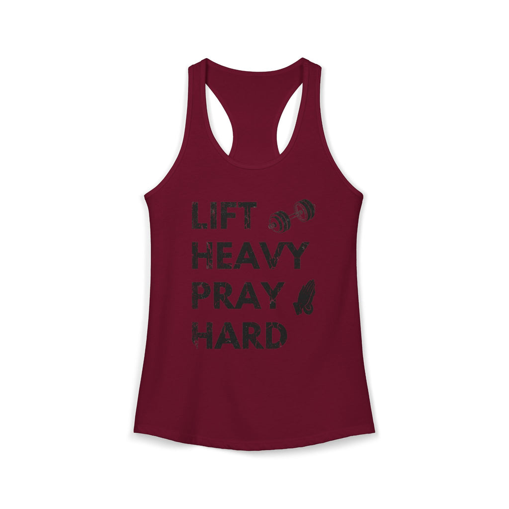 Lift Heavy Pray Hard Women’s Racerback Tank