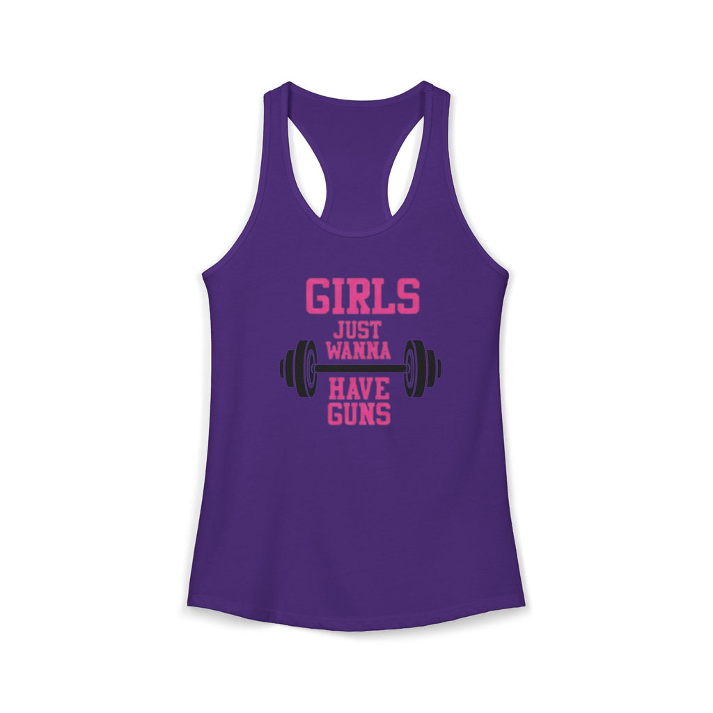 Girls Just Wanna Have Guns Women’s Racerback Tank