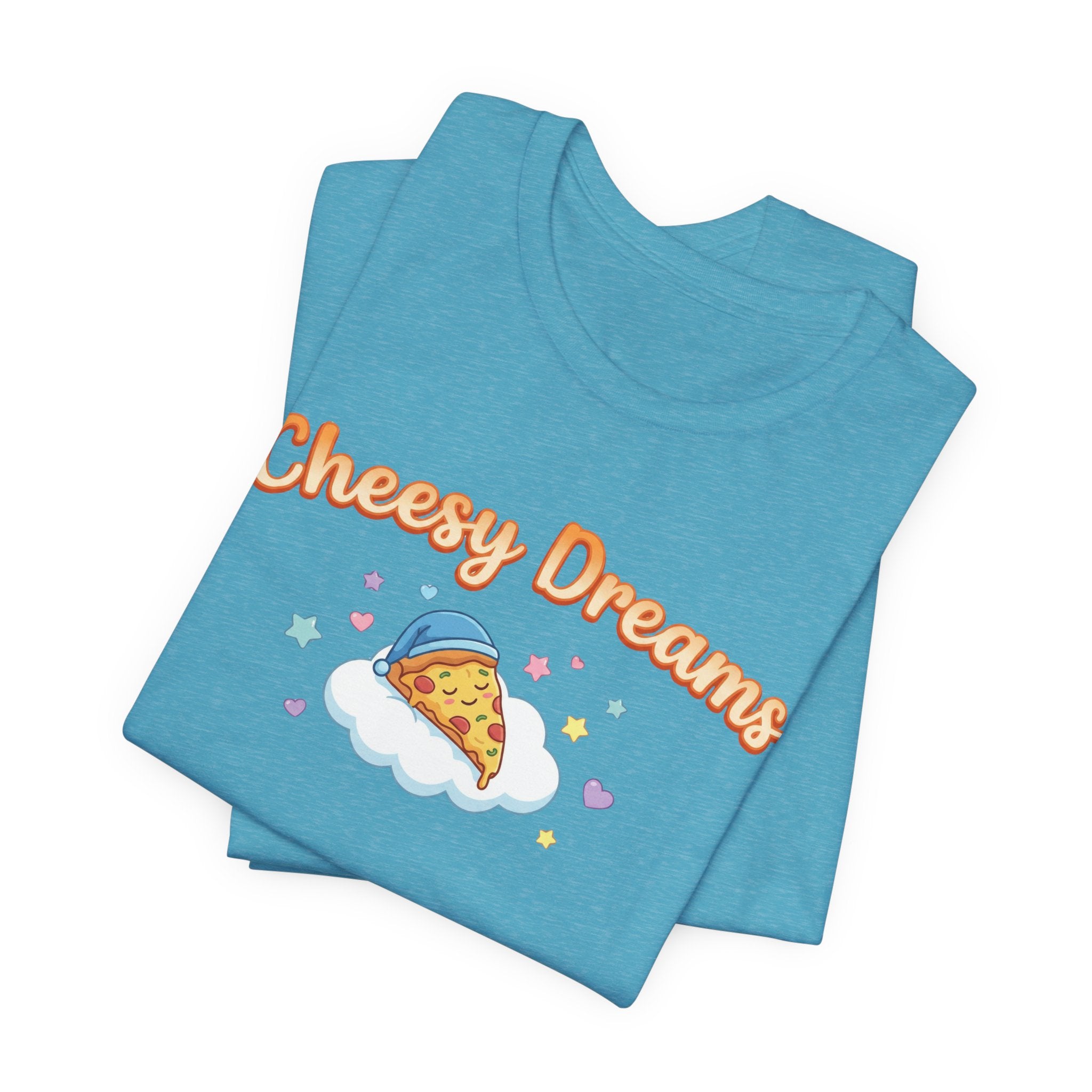 Cheesy Dreams Pizza T-Shirt – Cozy Food Humor Graphic Tee