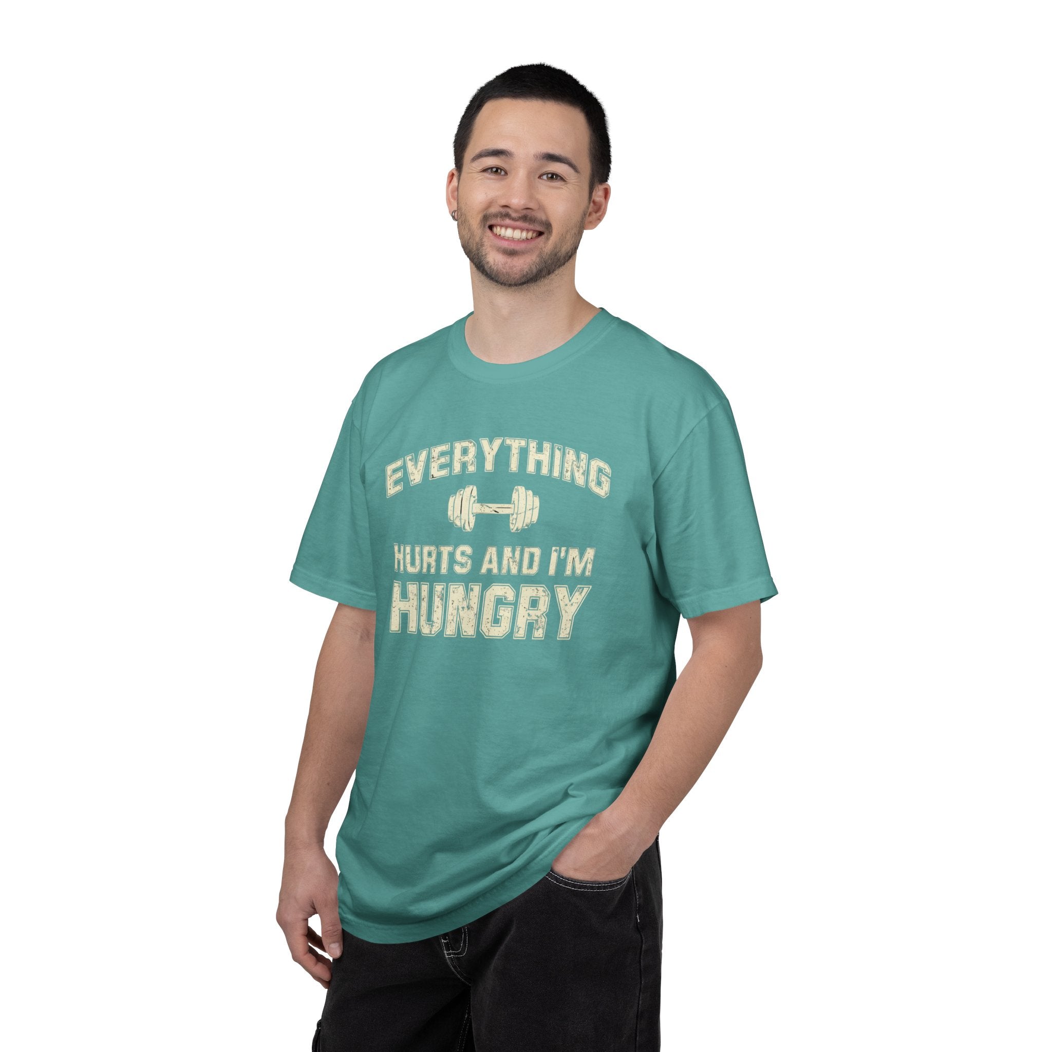 Everything Hurts and I’m Hungry | Funny Gym Shirt | Heavyweight Garment-Dyed Fitness Tee