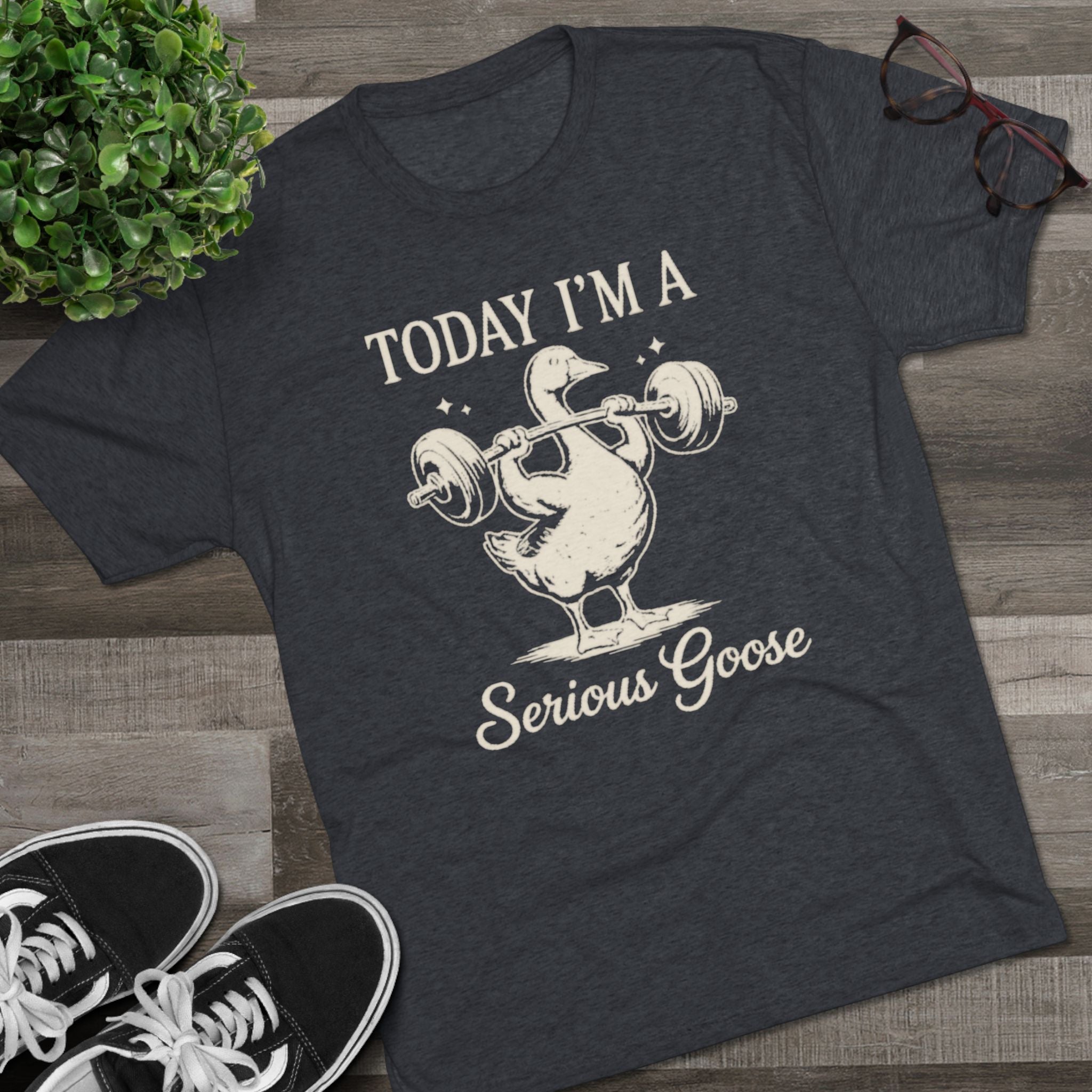 Today I’m a Serious Goose – Funny Weightlifting Tri-Blend Tee