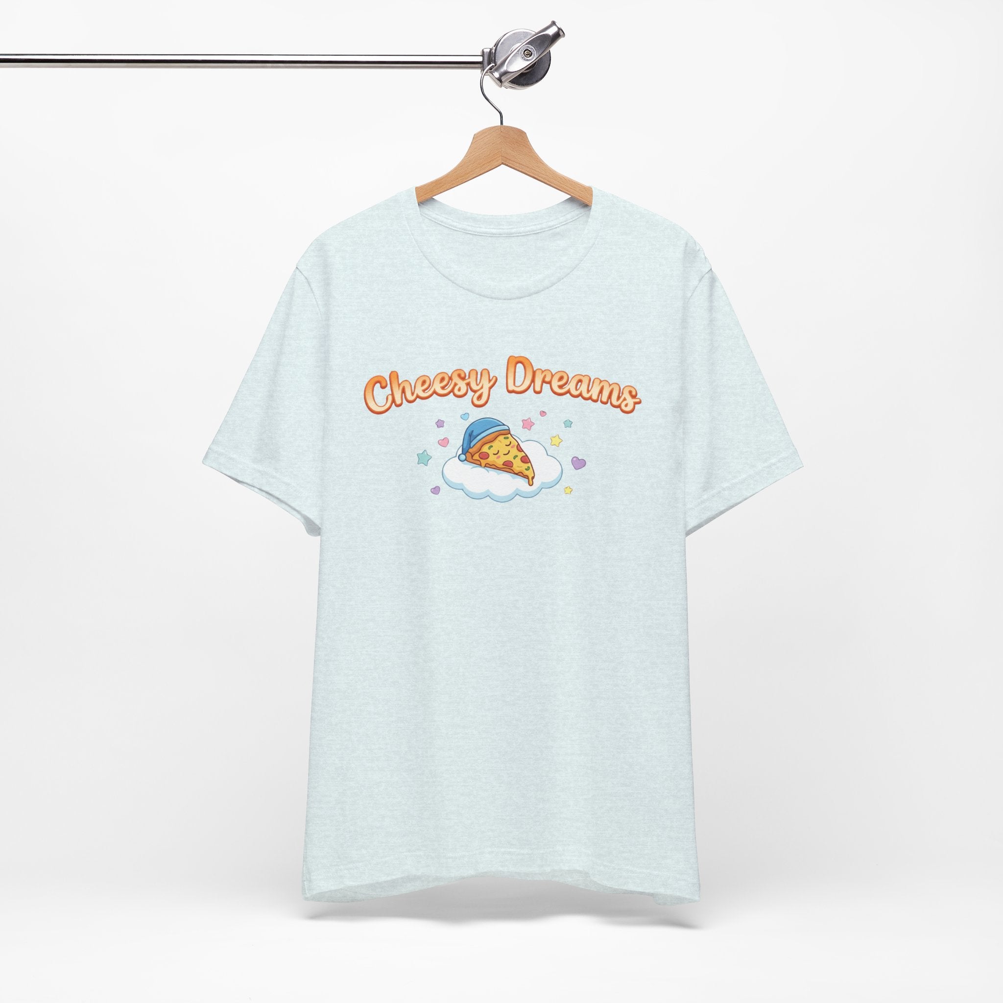 Cheesy Dreams Pizza T-Shirt – Cozy Food Humor Graphic Tee