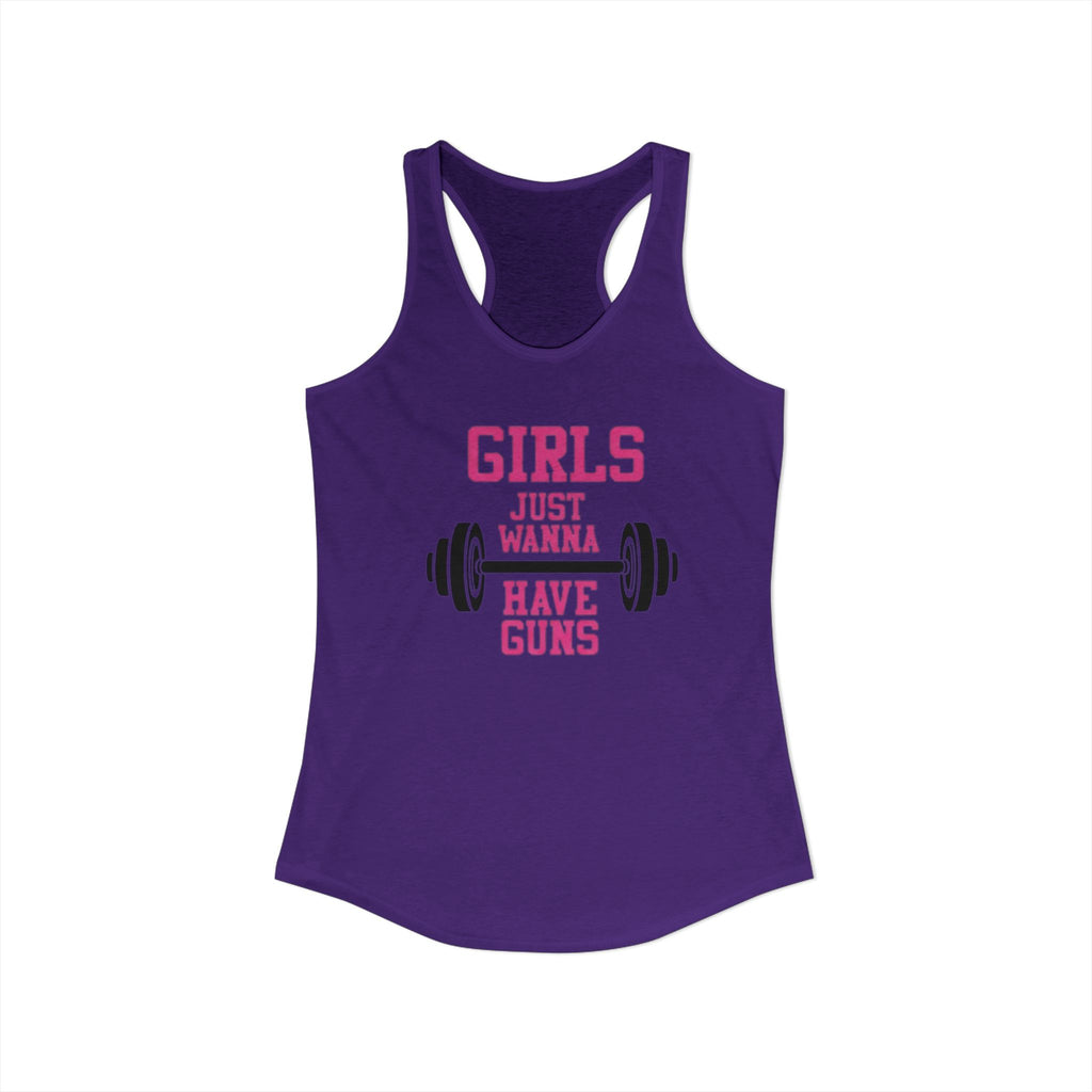 Girls Just Wanna Have Guns Women’s Racerback Tank
