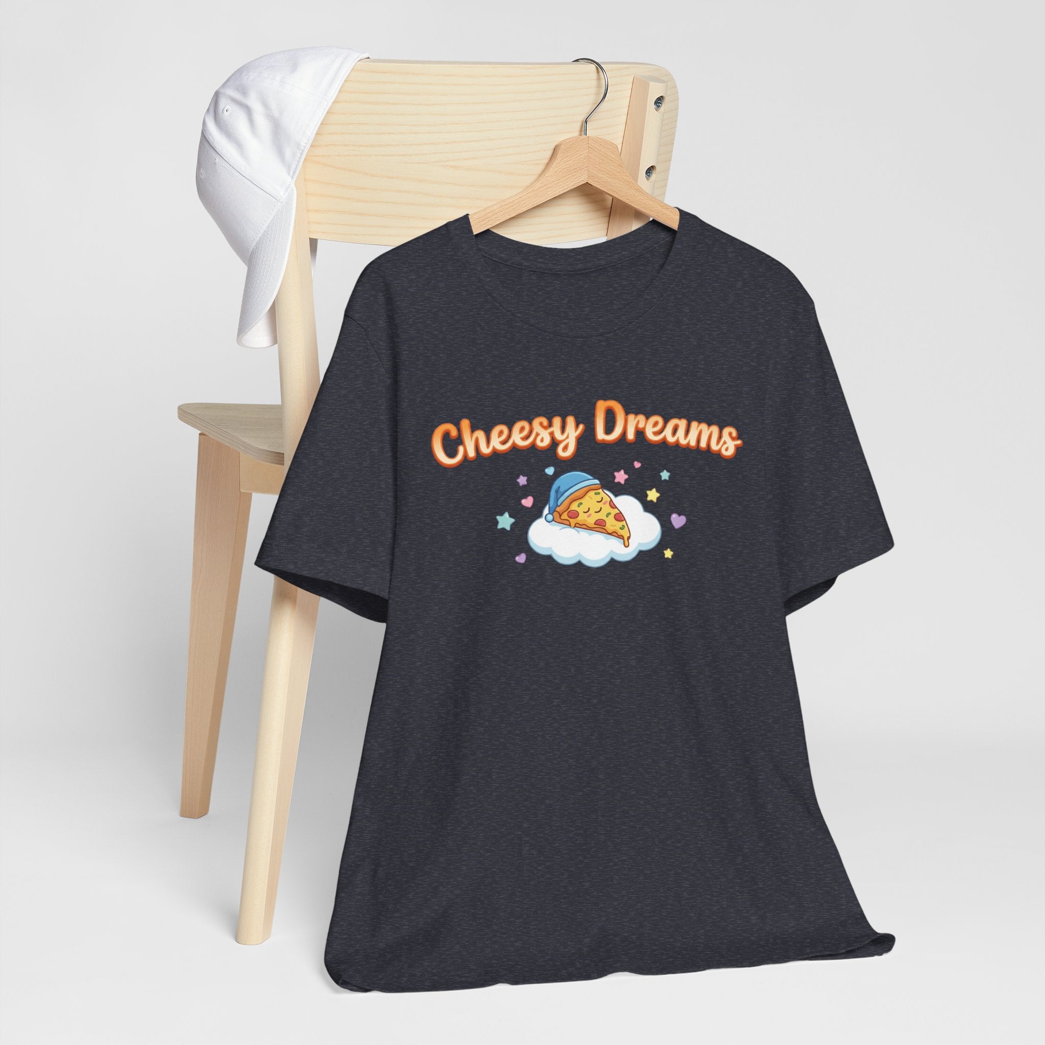 Cheesy Dreams Pizza T-Shirt – Cozy Food Humor Graphic Tee