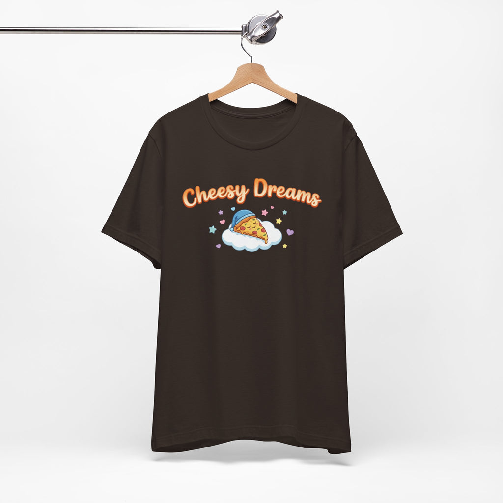 Cheesy Dreams Pizza T-Shirt – Cozy Food Humor Graphic Tee