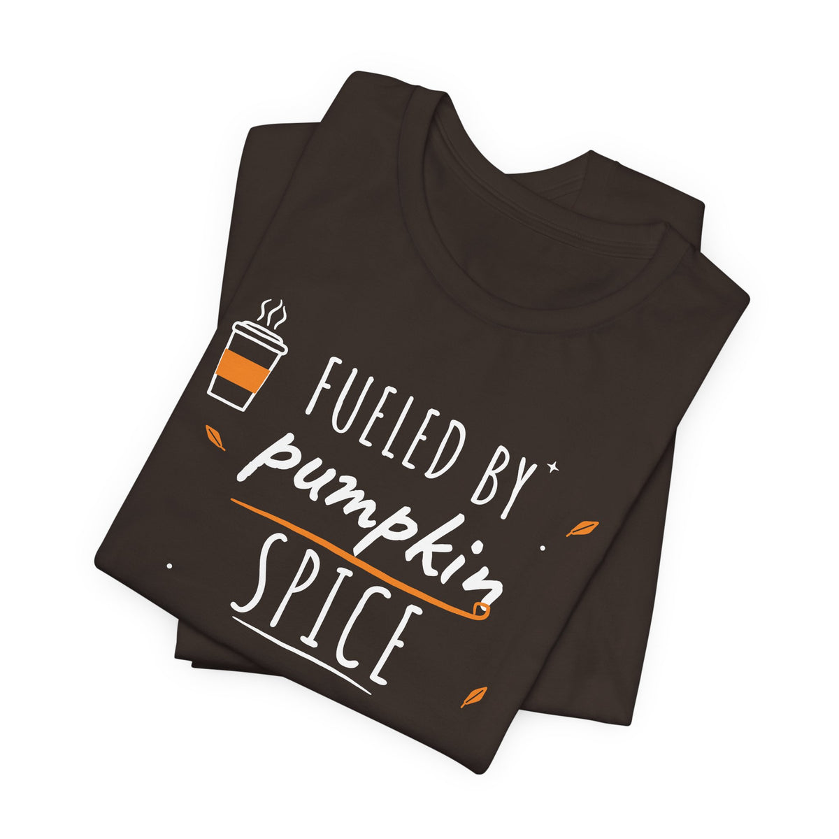 Fueled By Pumpkin Spice Latte Art Tee | Fall Gym Shirt