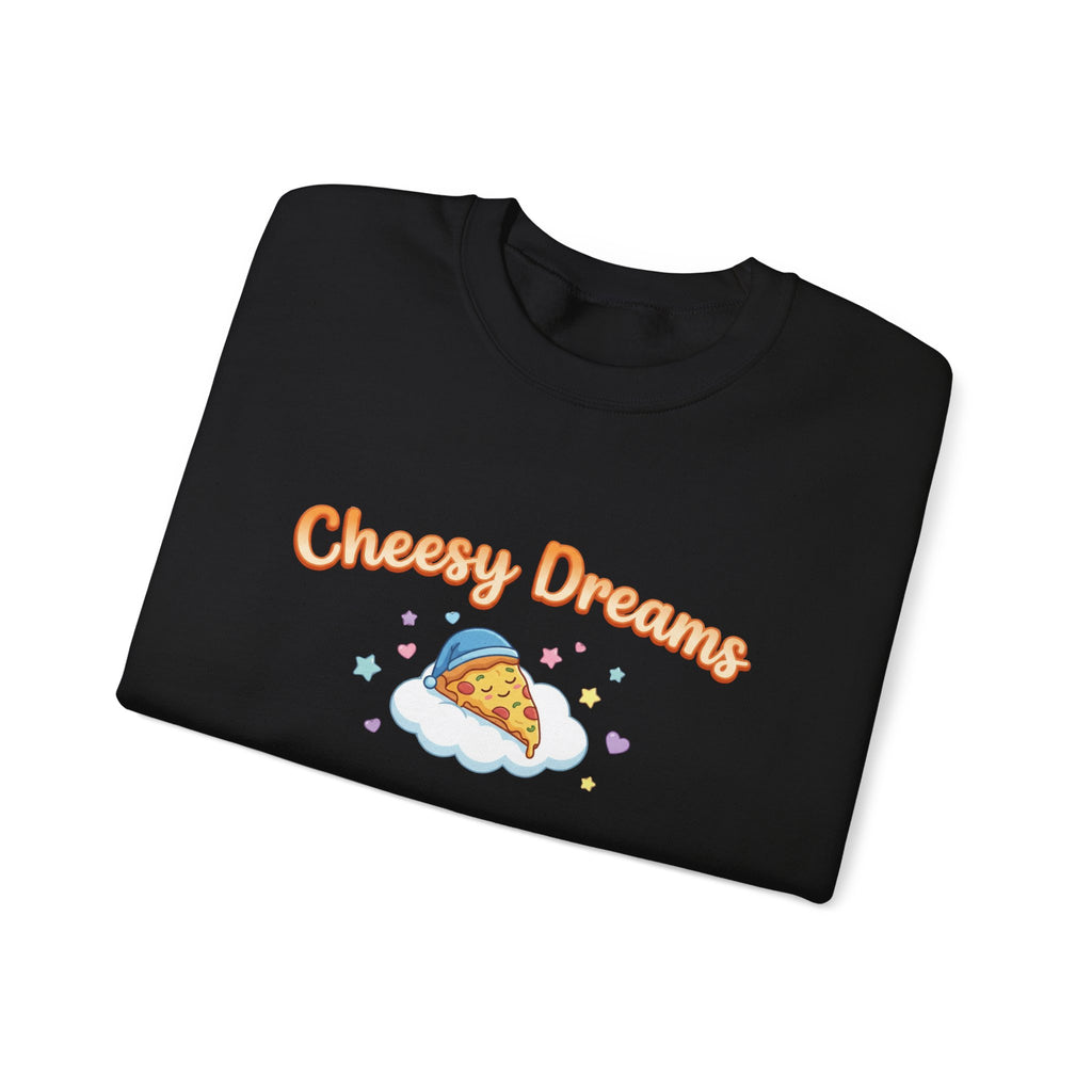 Cheesy Dreams Pizza Sweatshirt – Cozy Food Humor Crewneck