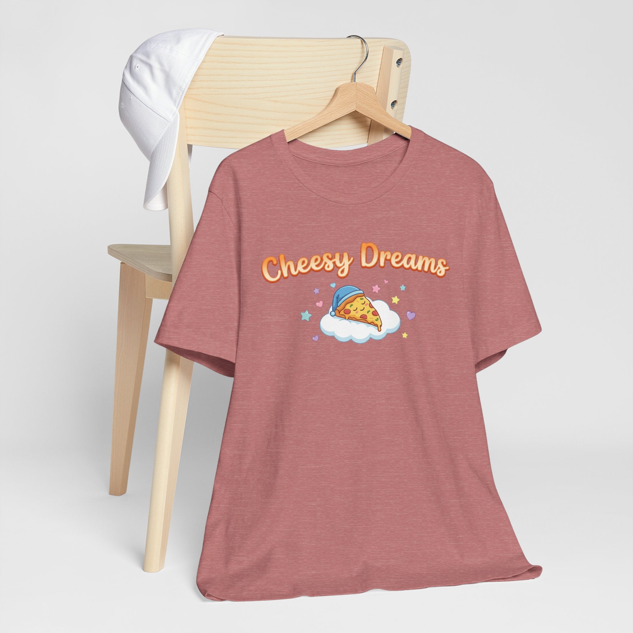 Cheesy Dreams Pizza T-Shirt – Cozy Food Humor Graphic Tee