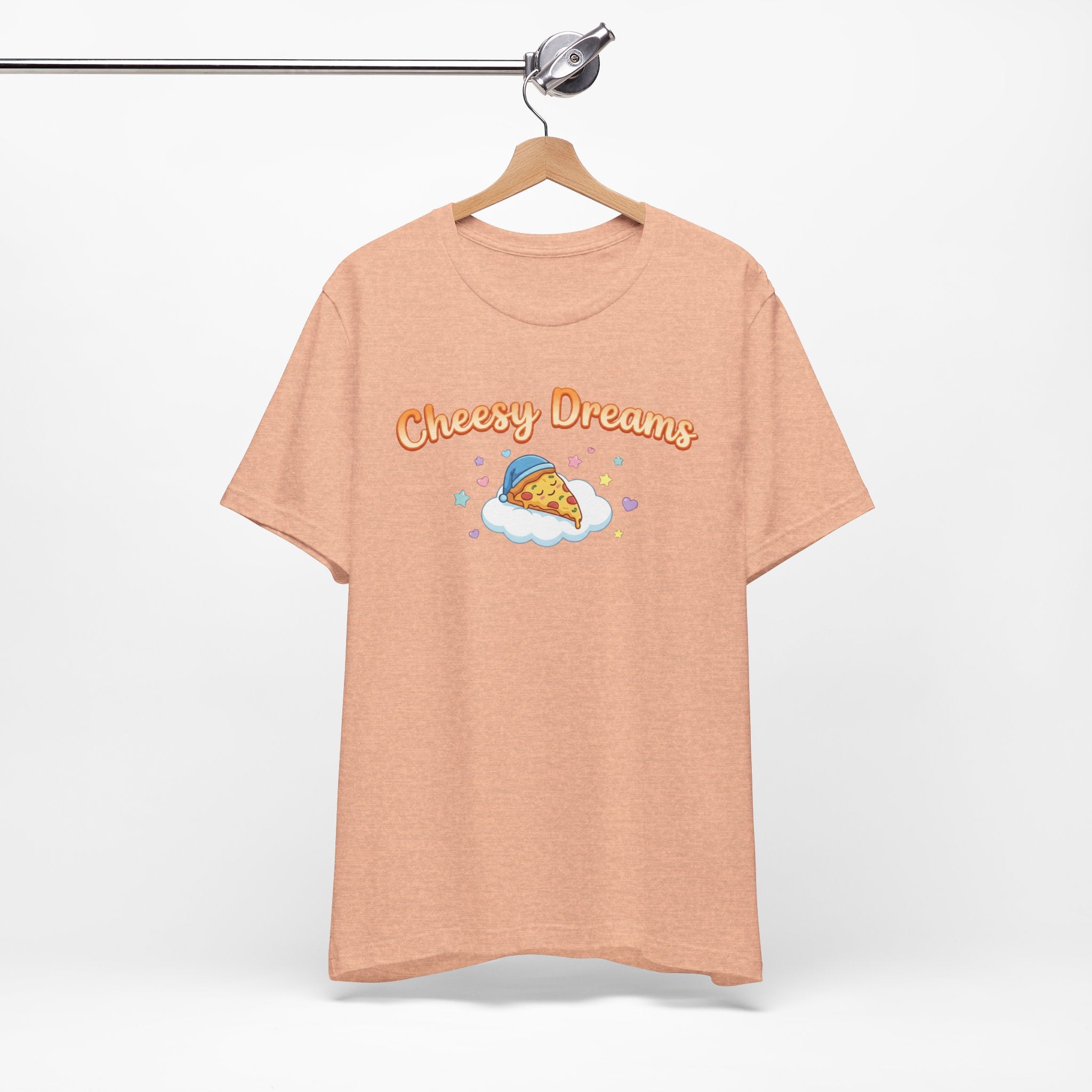 Cheesy Dreams Pizza T-Shirt – Cozy Food Humor Graphic Tee