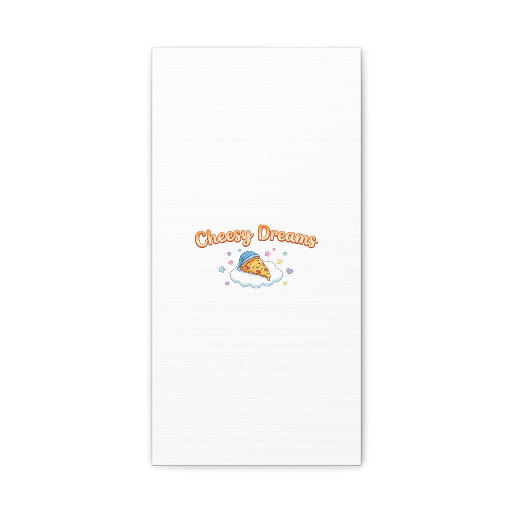 Cheesy Dreams Kawaii Pizza Canvas Wall Art