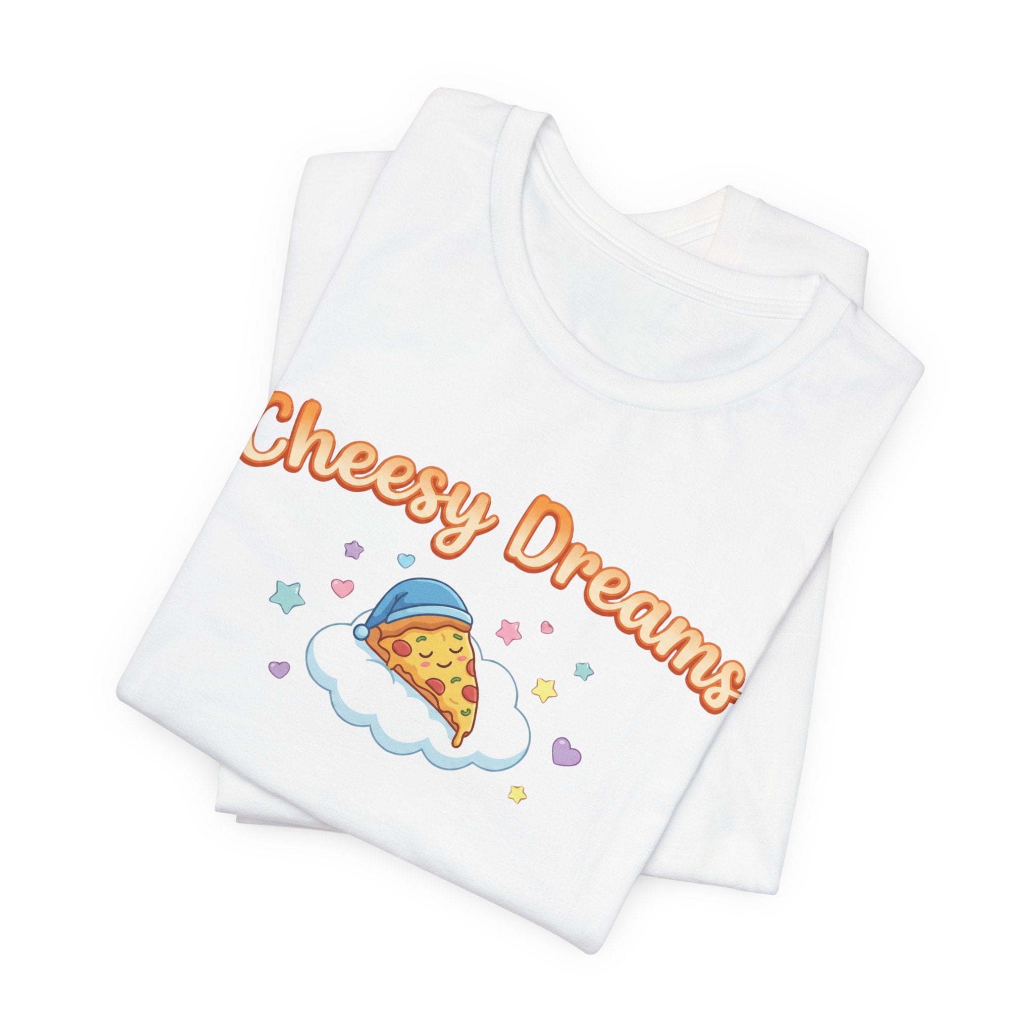 Cheesy Dreams Pizza T-Shirt – Cozy Food Humor Graphic Tee