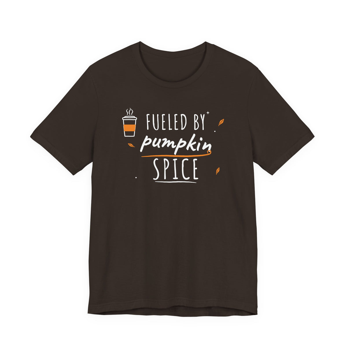 Fueled By Pumpkin Spice Latte Art Tee | Fall Gym Shirt