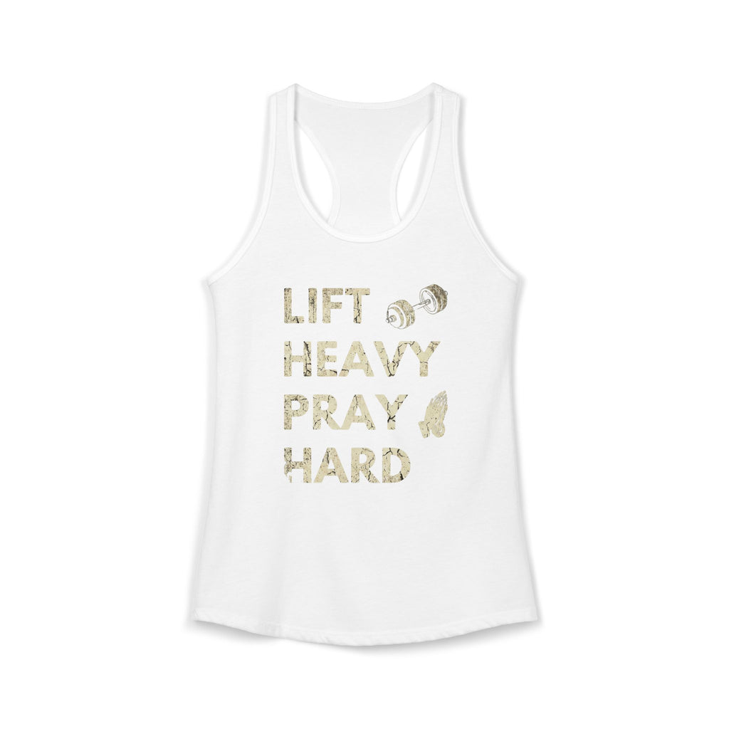 Lift Heavy Pray Hard Women’s Racerback Tank