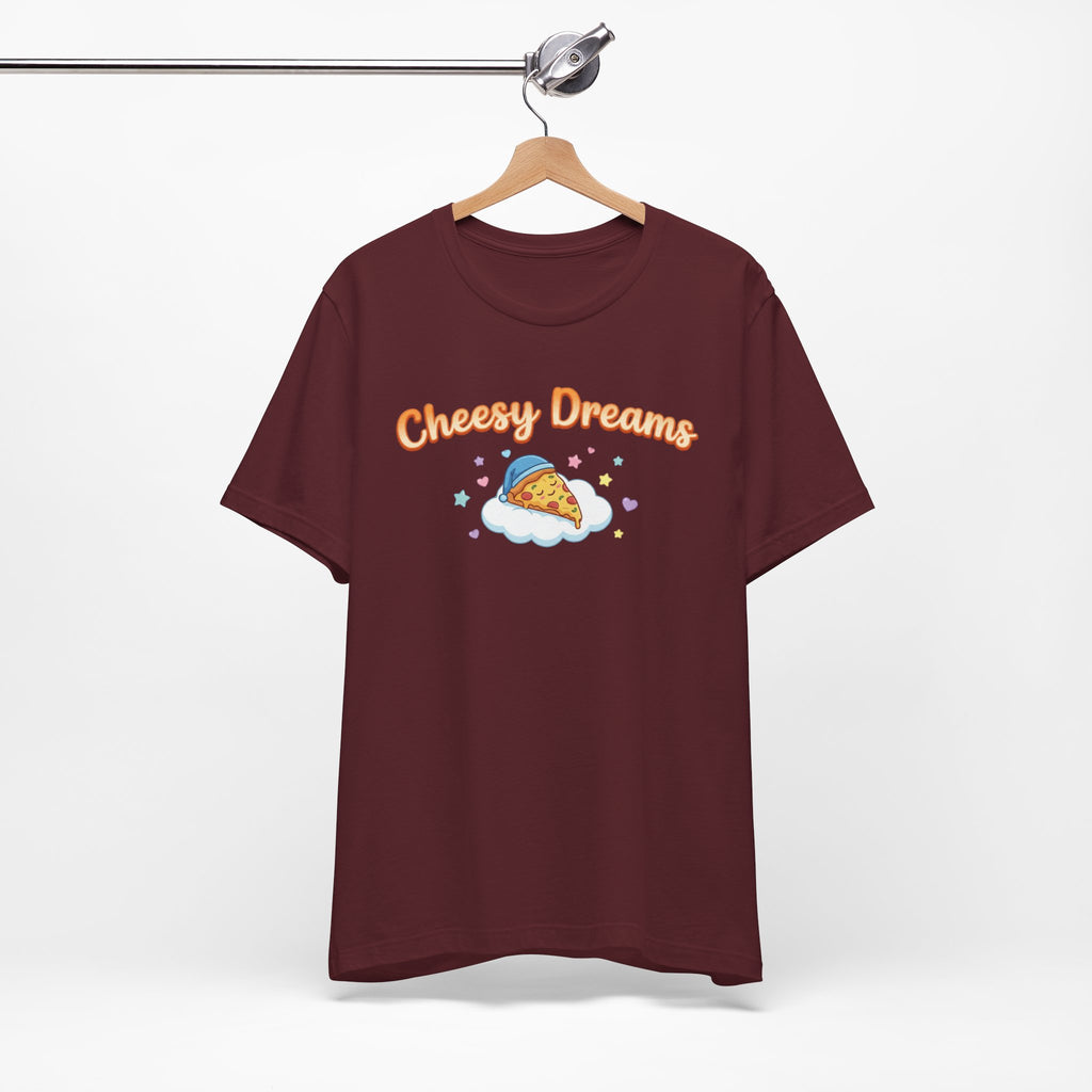 Cheesy Dreams Pizza T-Shirt – Cozy Food Humor Graphic Tee