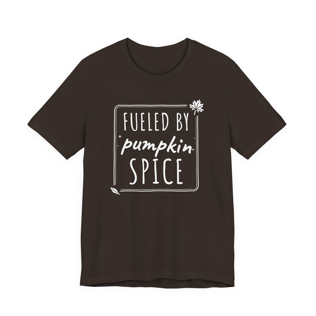 Fueled By Pumpkin Spice Box Tee | Fall Gym Shirt