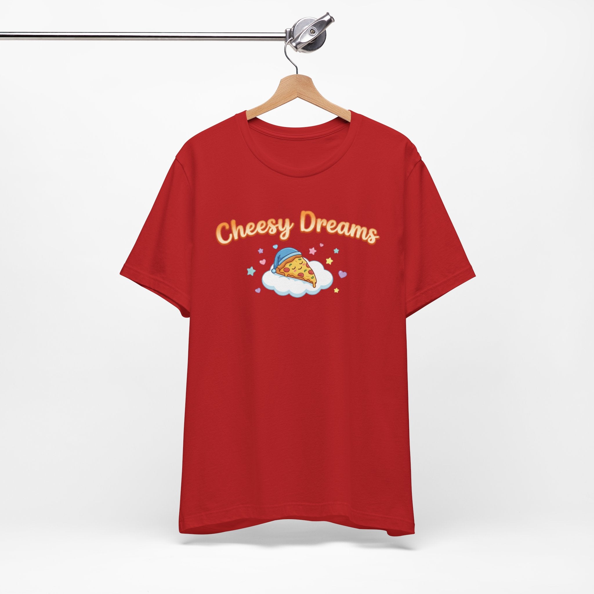 Cheesy Dreams Pizza T-Shirt – Cozy Food Humor Graphic Tee