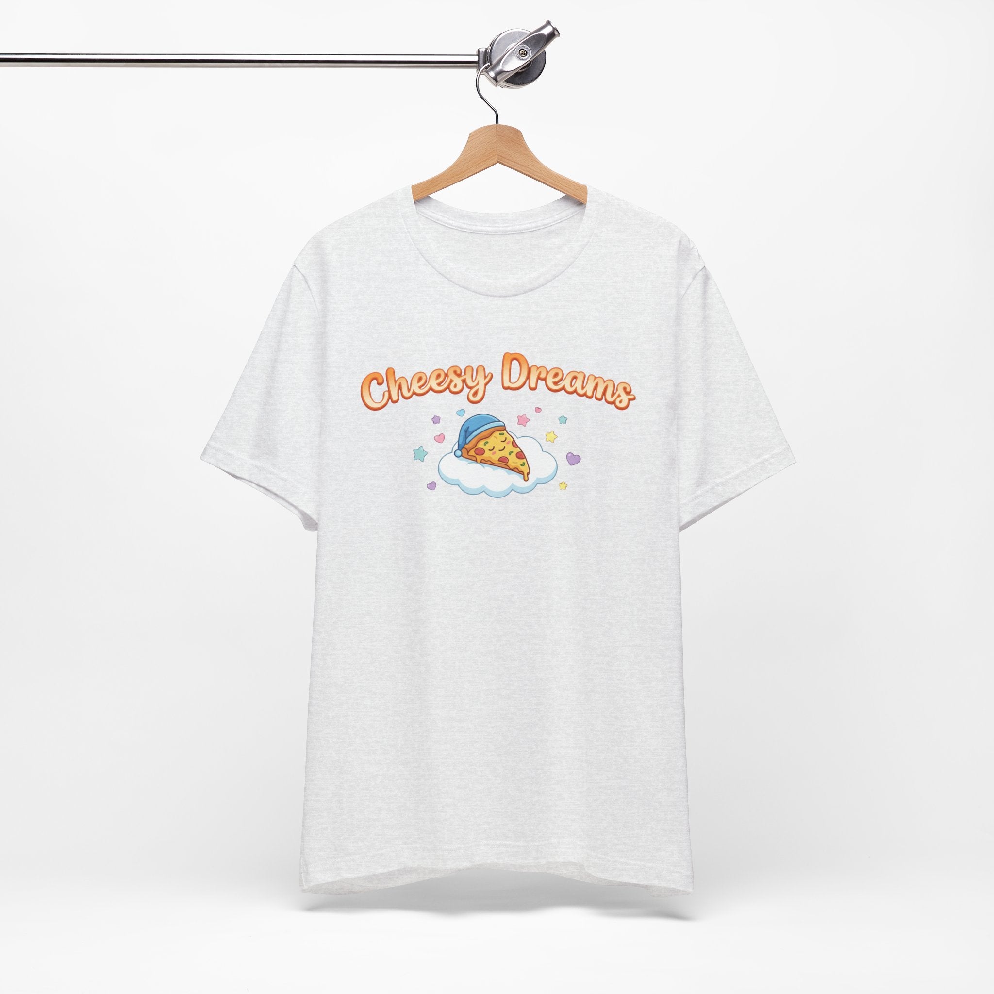 Cheesy Dreams Pizza T-Shirt – Cozy Food Humor Graphic Tee
