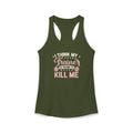 I Think My Trainer Is Trying to Kill Me Women’s Racerback Tank – Funny Gym Workout Tank Top