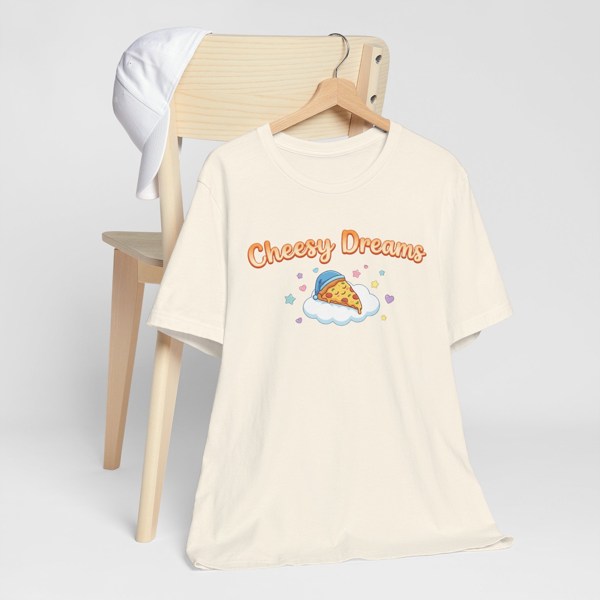Cheesy Dreams Pizza T-Shirt – Cozy Food Humor Graphic Tee