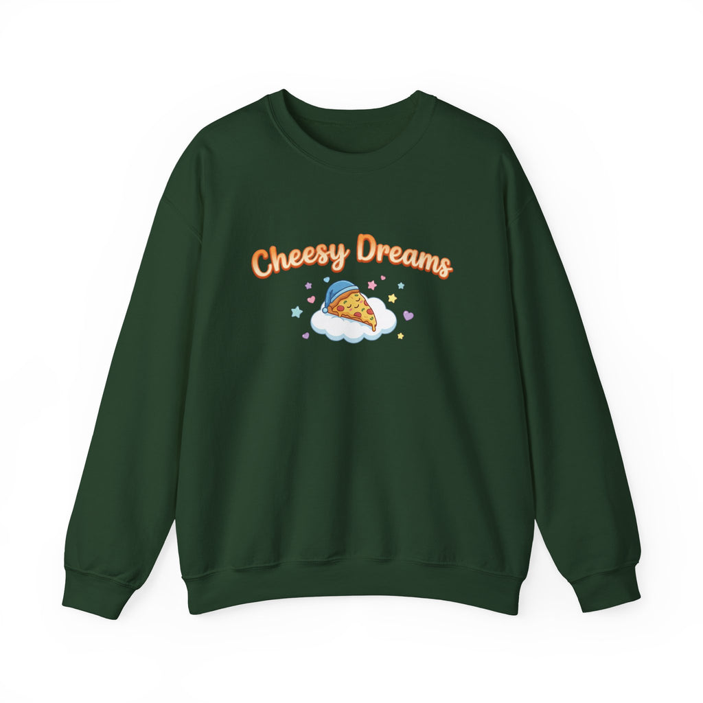 Cheesy Dreams Pizza Sweatshirt – Cozy Food Humor Crewneck