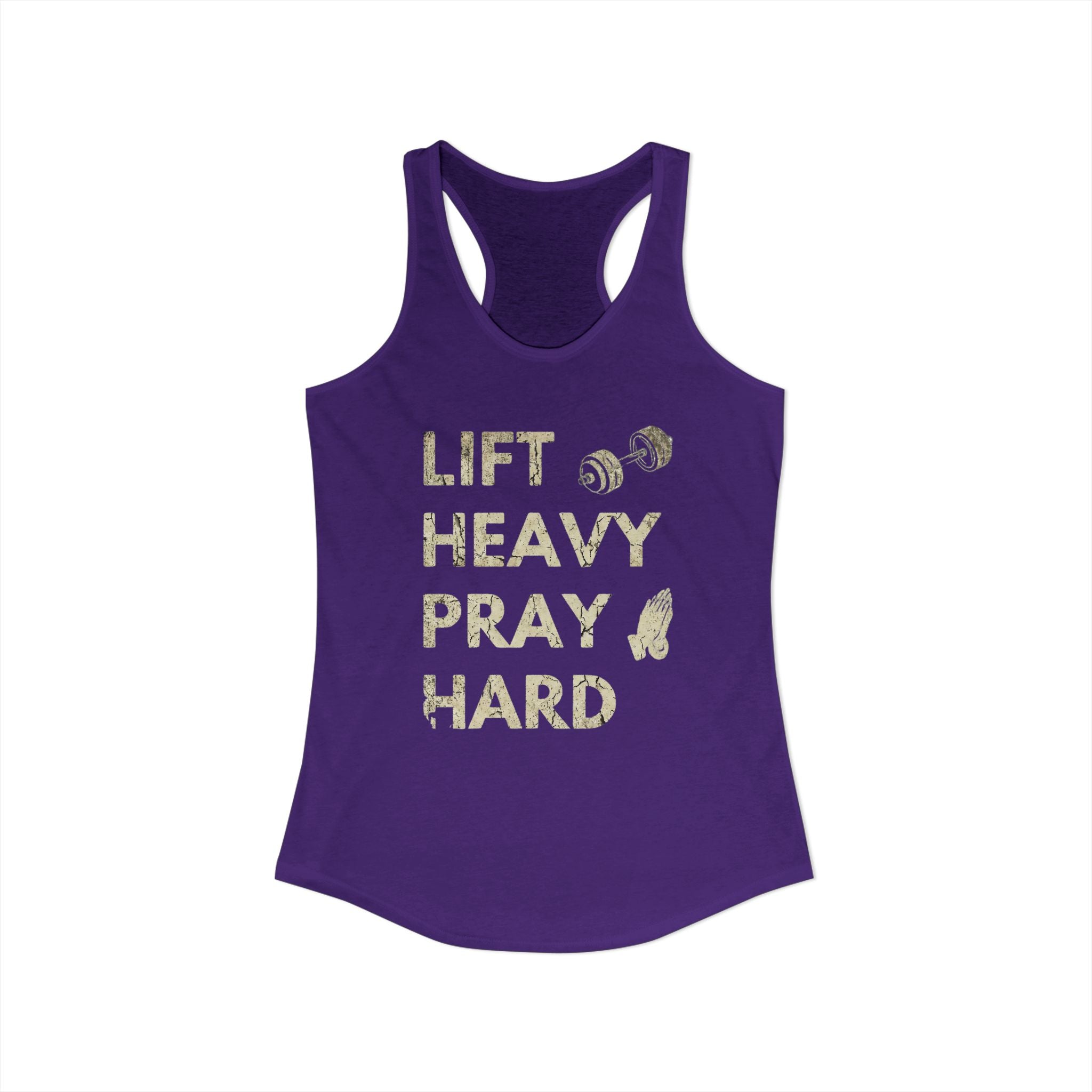 Lift Heavy Pray Hard Women’s Racerback Tank