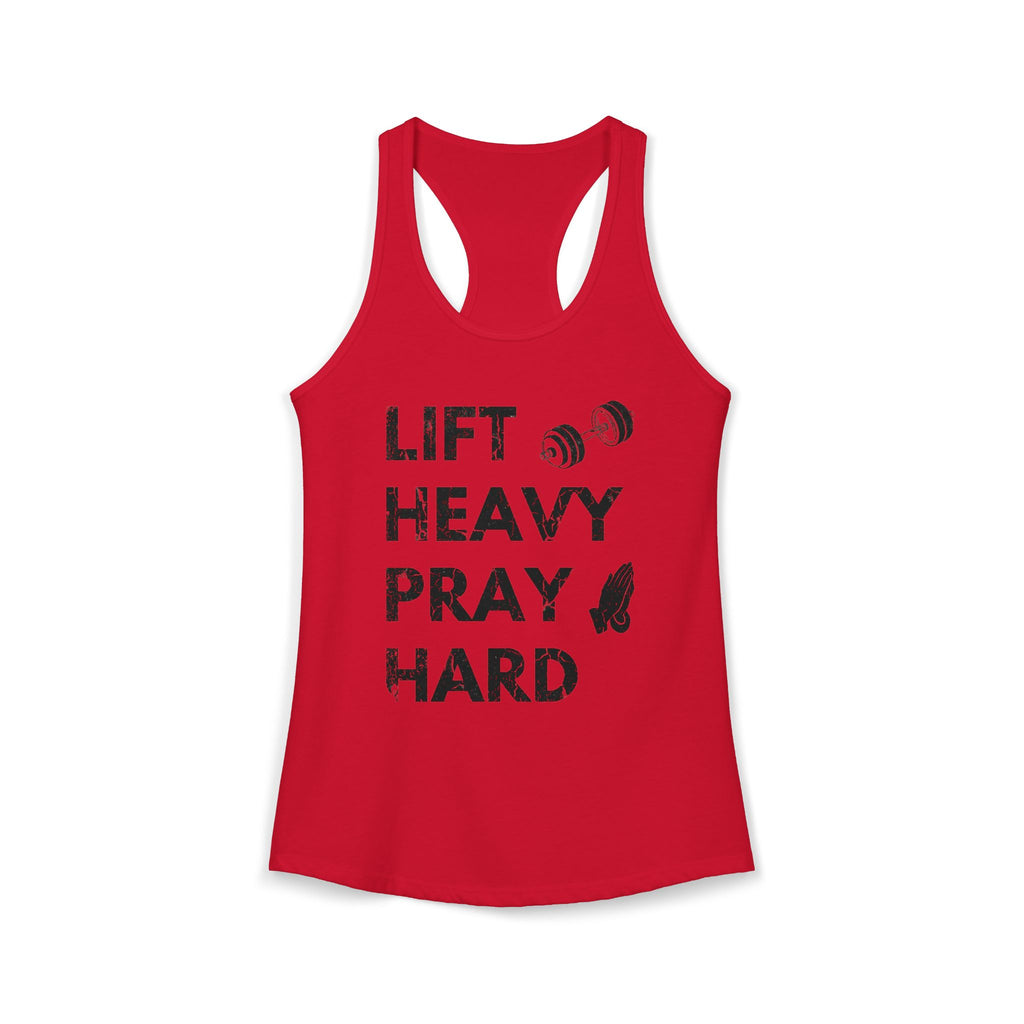 Lift Heavy Pray Hard Racerback Tank