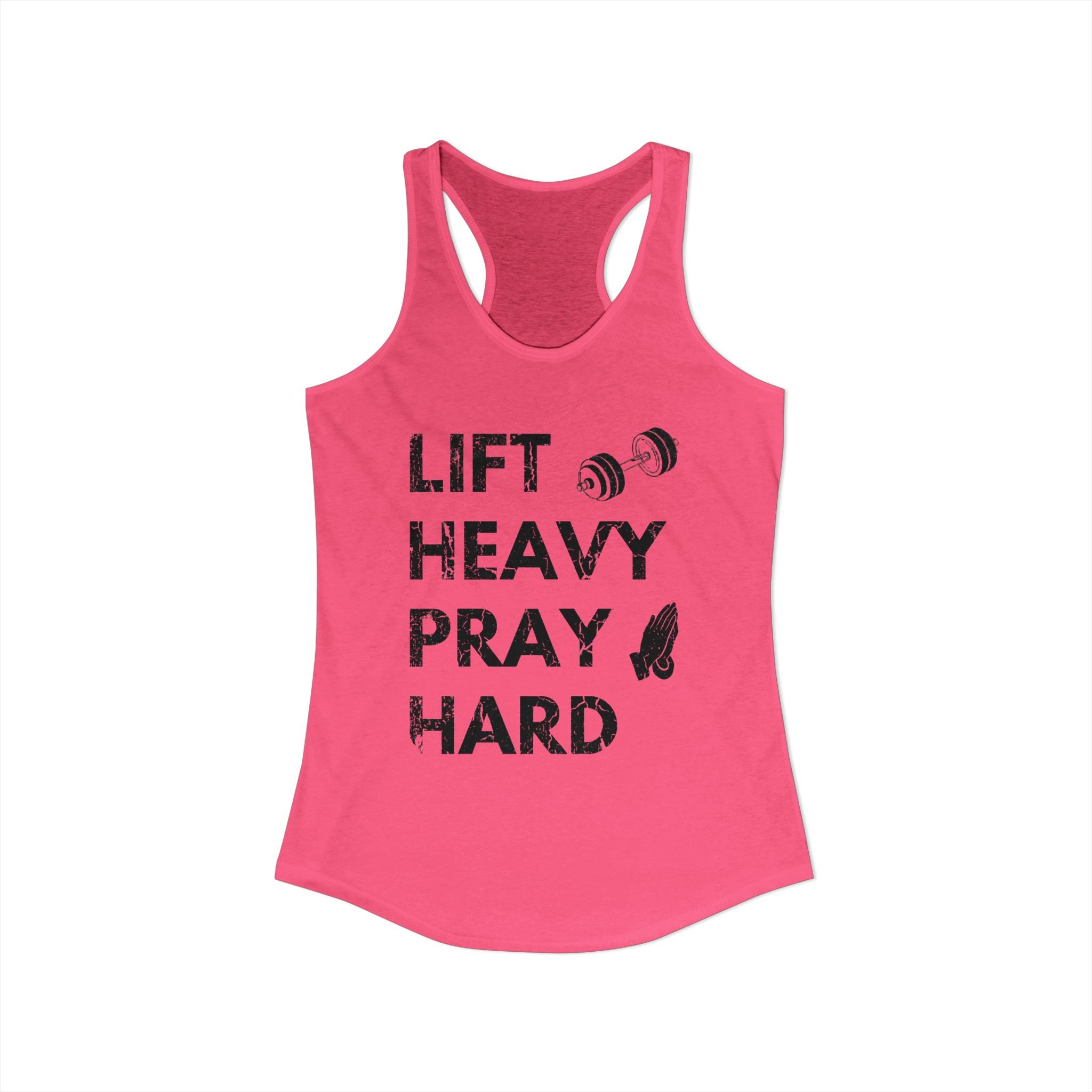 Lift Heavy Pray Hard Women’s Racerback Tank