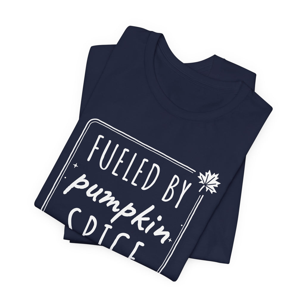 Fueled By Pumpkin Spice Box Tee | Fall Gym Shirt