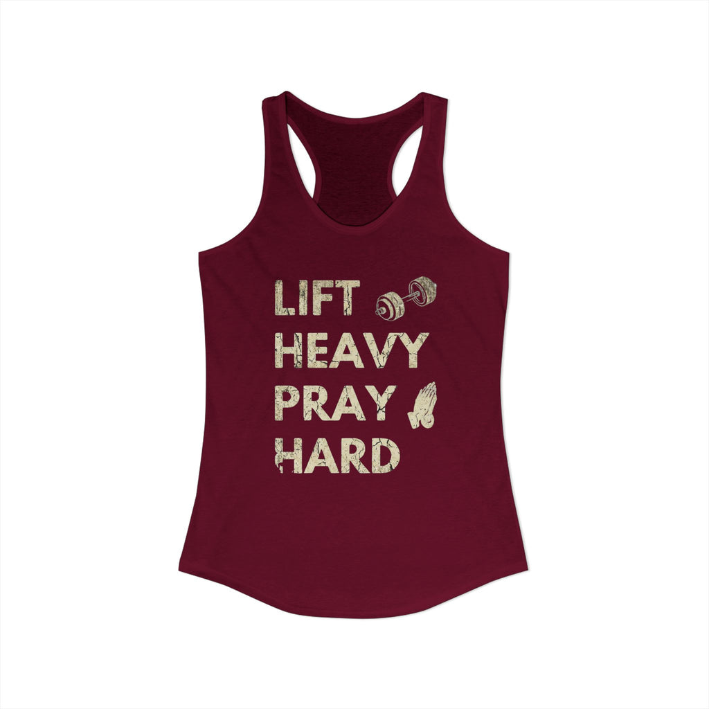 Lift Heavy Pray Hard Women’s Racerback Tank