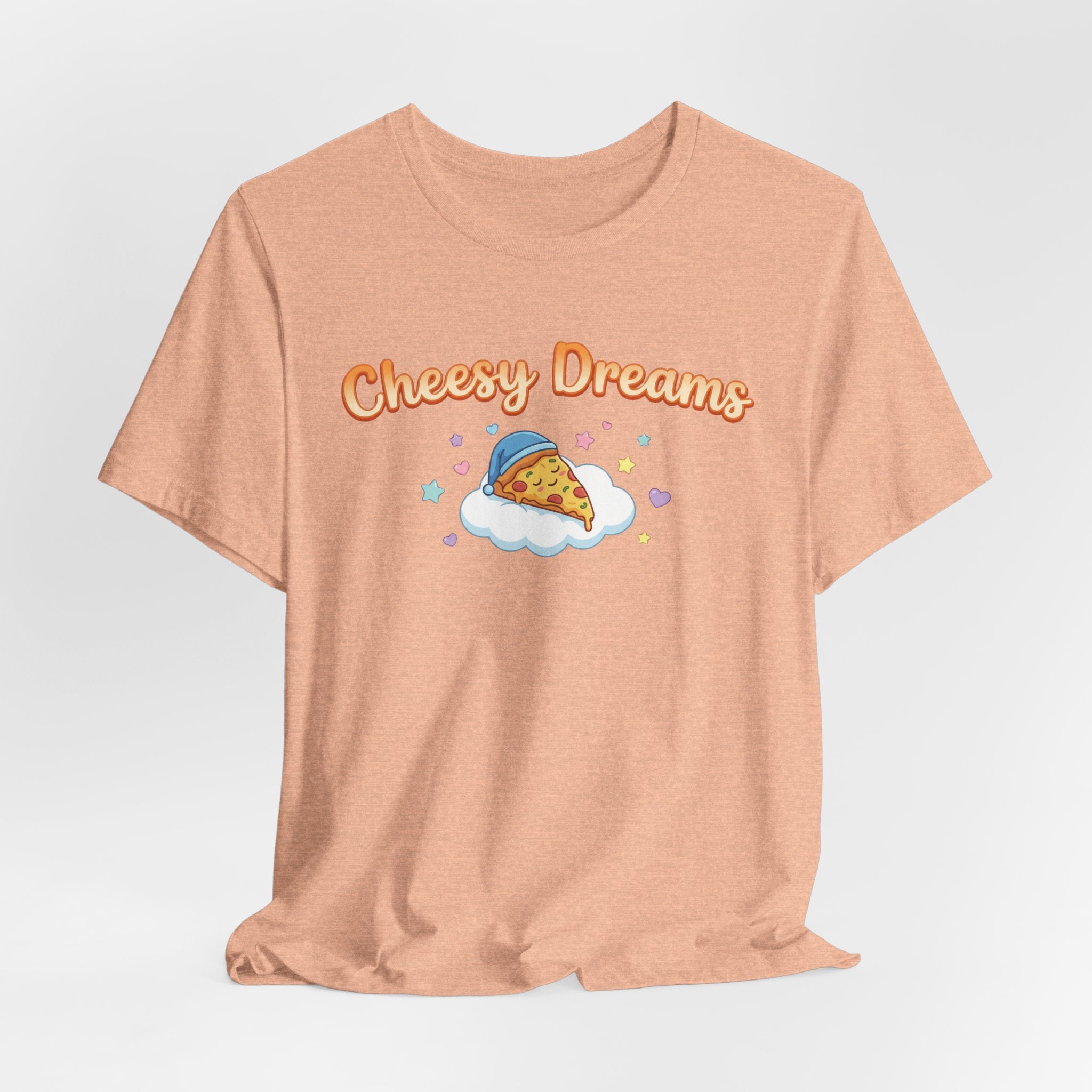 Cheesy Dreams Pizza T-Shirt – Cozy Food Humor Graphic Tee
