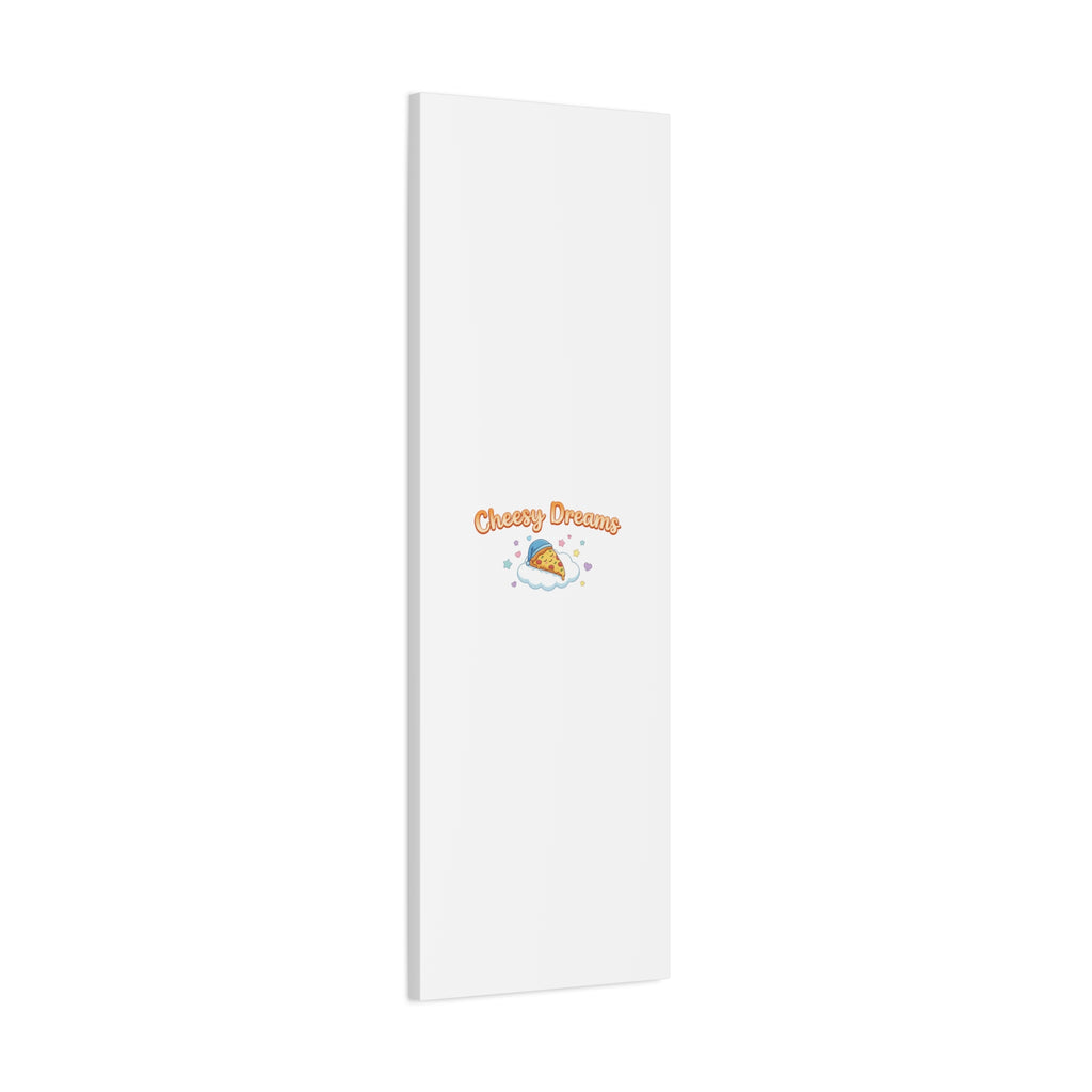 Cheesy Dreams Kawaii Pizza Canvas Wall Art