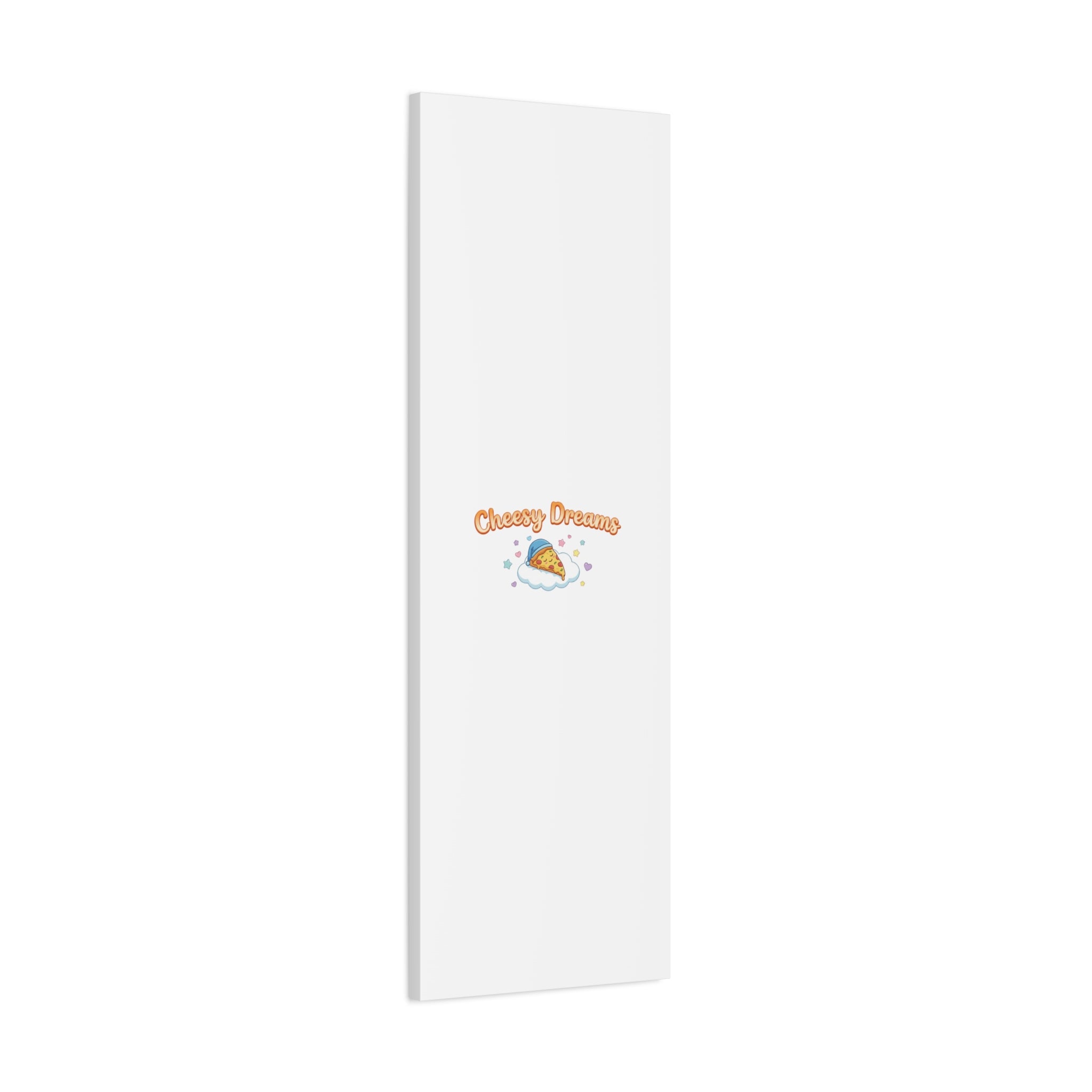 Cheesy Dreams Kawaii Pizza Canvas Wall Art