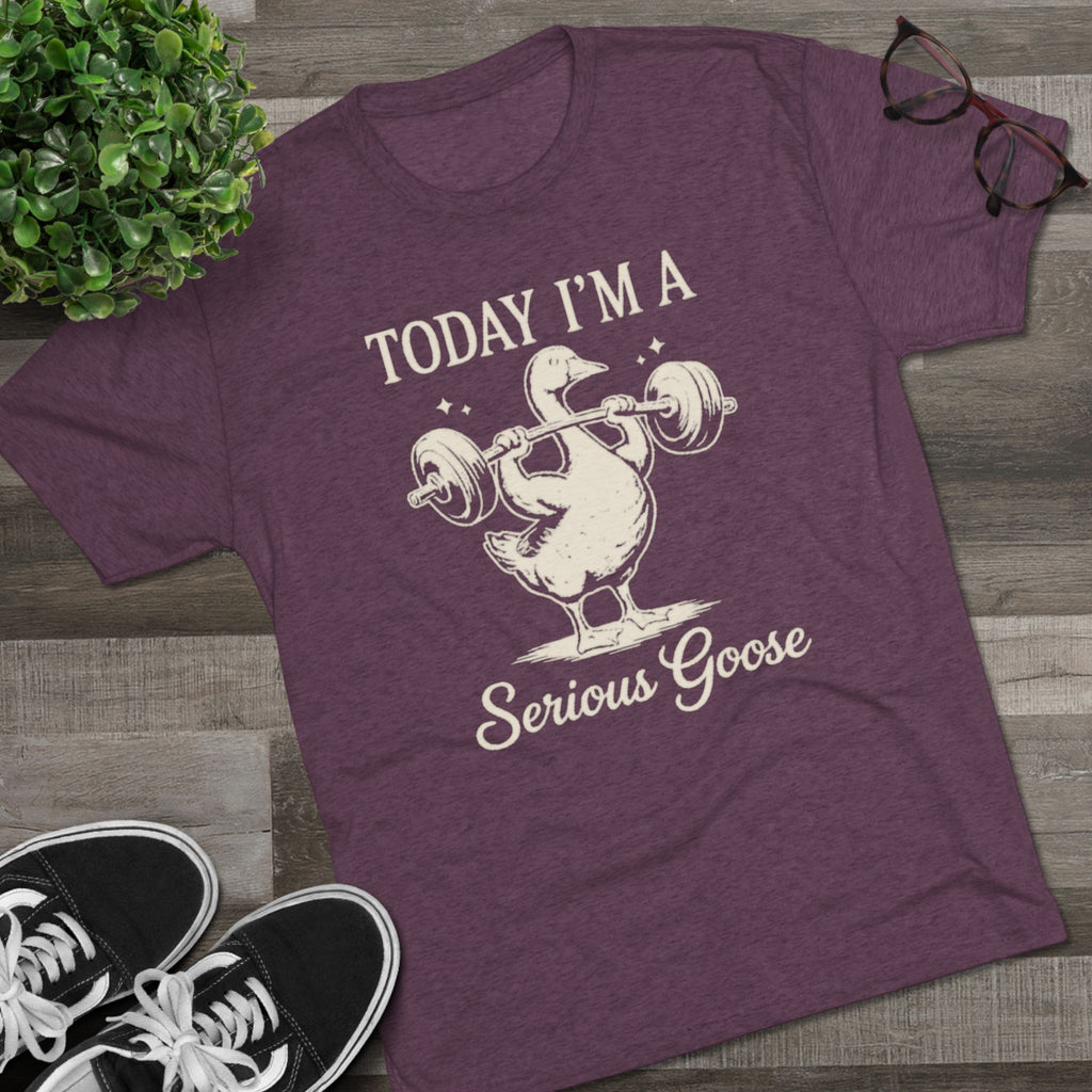 Today I’m a Serious Goose – Funny Weightlifting Tri-Blend Tee