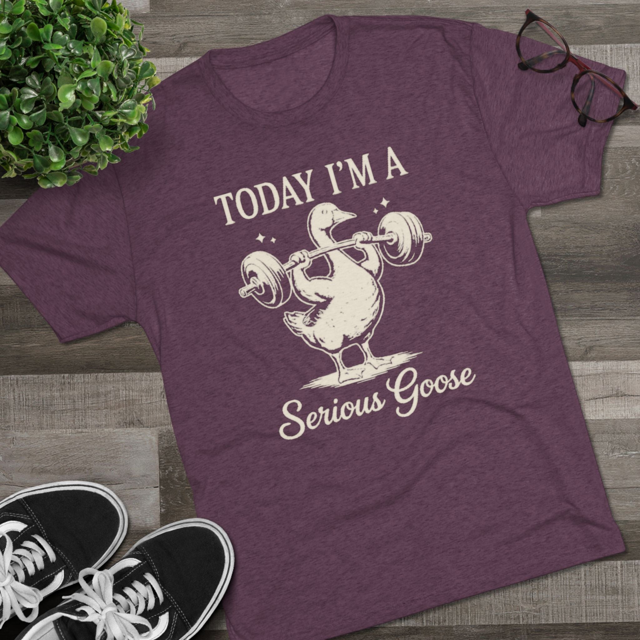 Today I’m a Serious Goose – Funny Weightlifting Tri-Blend Tee