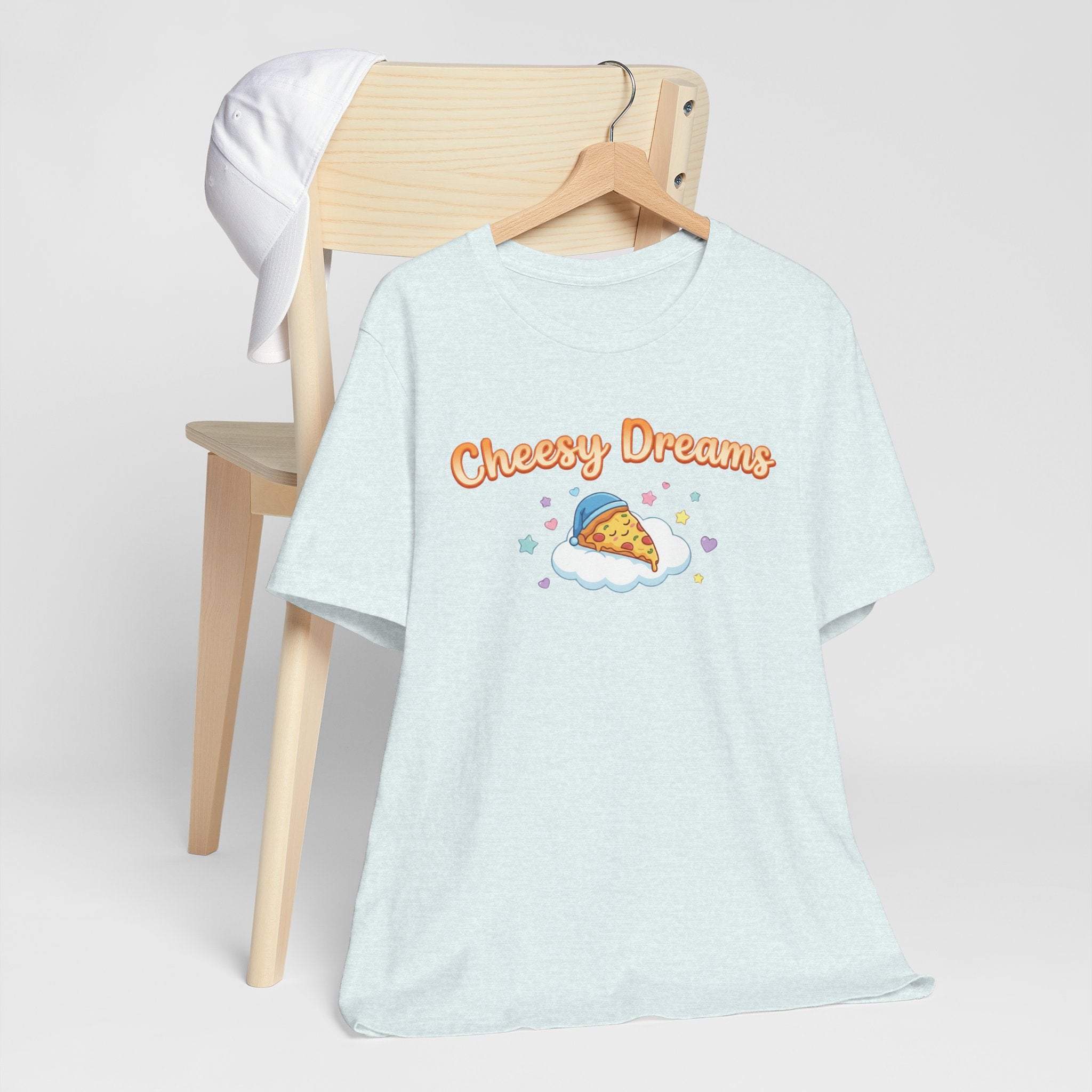 Cheesy Dreams Pizza T-Shirt – Cozy Food Humor Graphic Tee