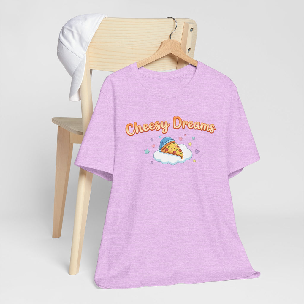 Cheesy Dreams Pizza T-Shirt – Cozy Food Humor Graphic Tee