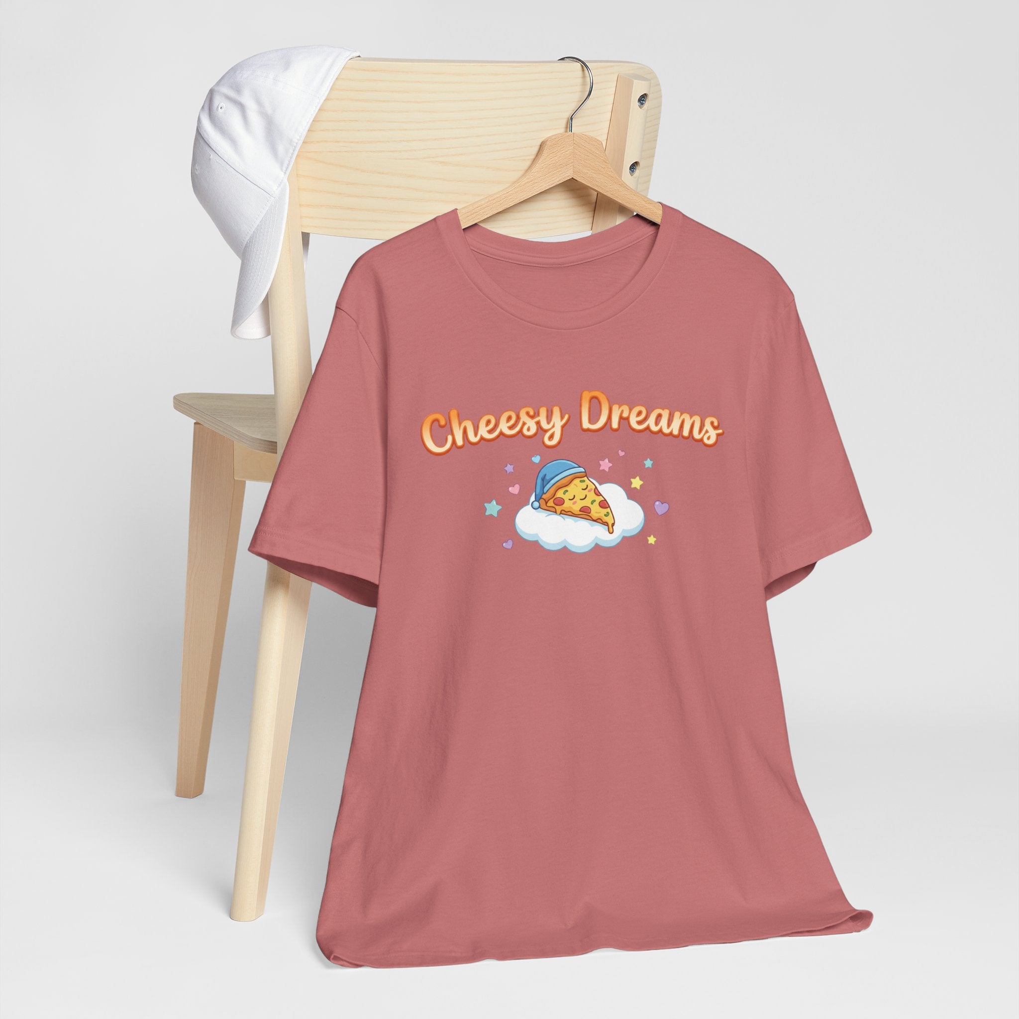 Cheesy Dreams Pizza T-Shirt – Cozy Food Humor Graphic Tee